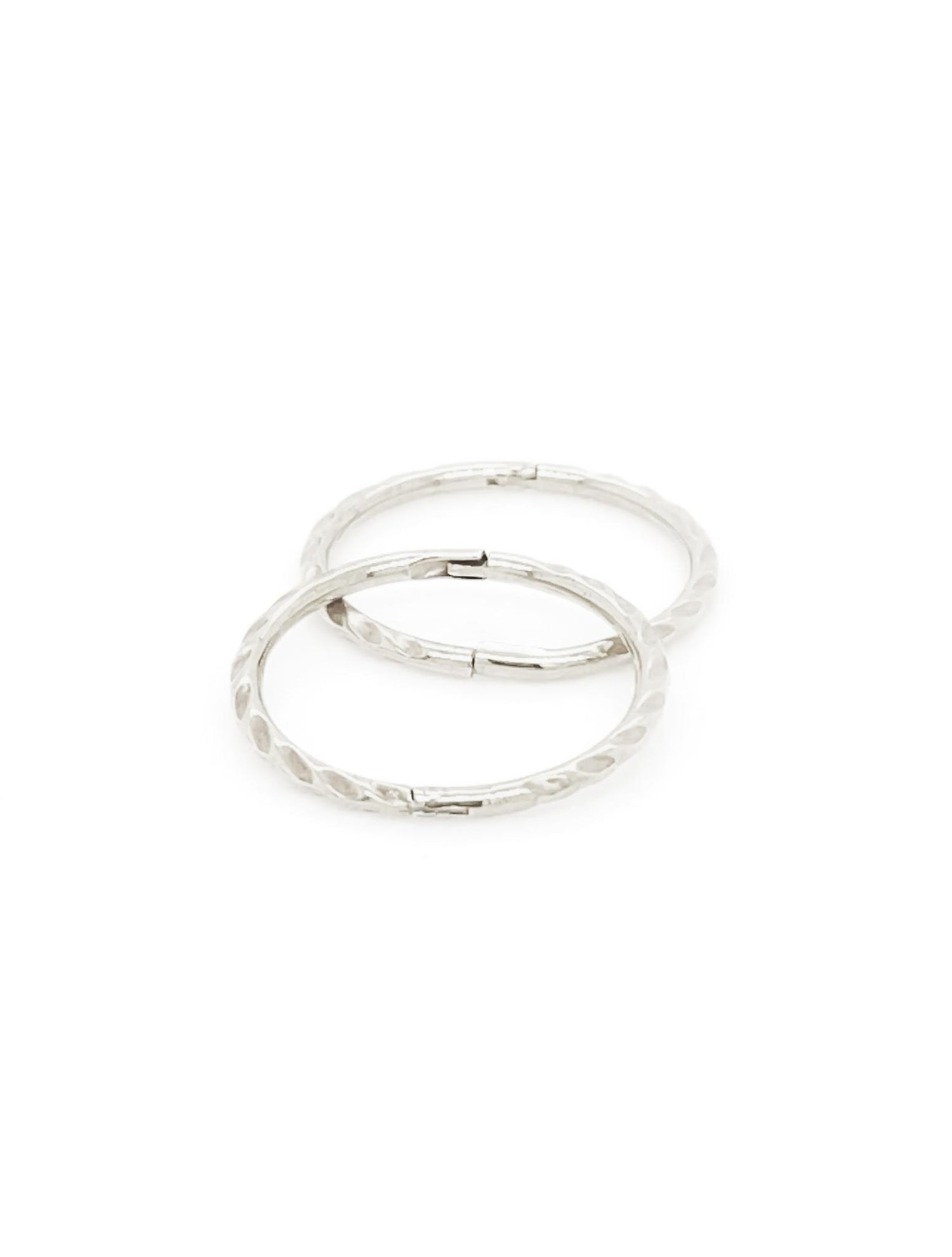 Medium Twist Hinged Sleeper Earrings in Sterling Silver