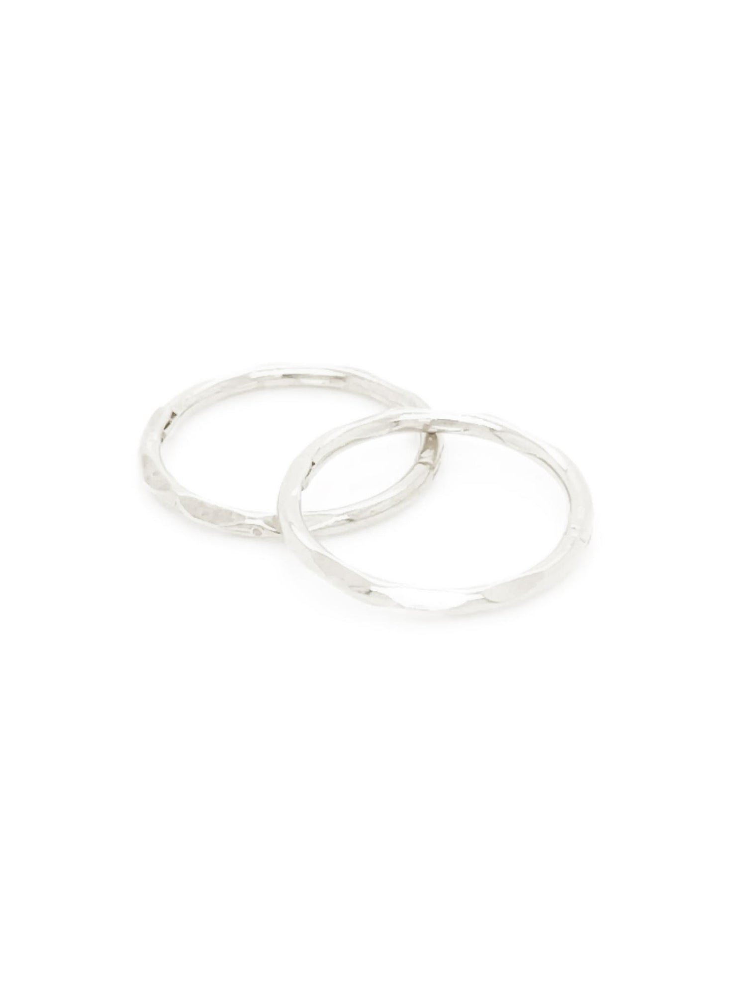 Small Facet Hinged Sleeper Hoop Earrings in 9ct White Gold