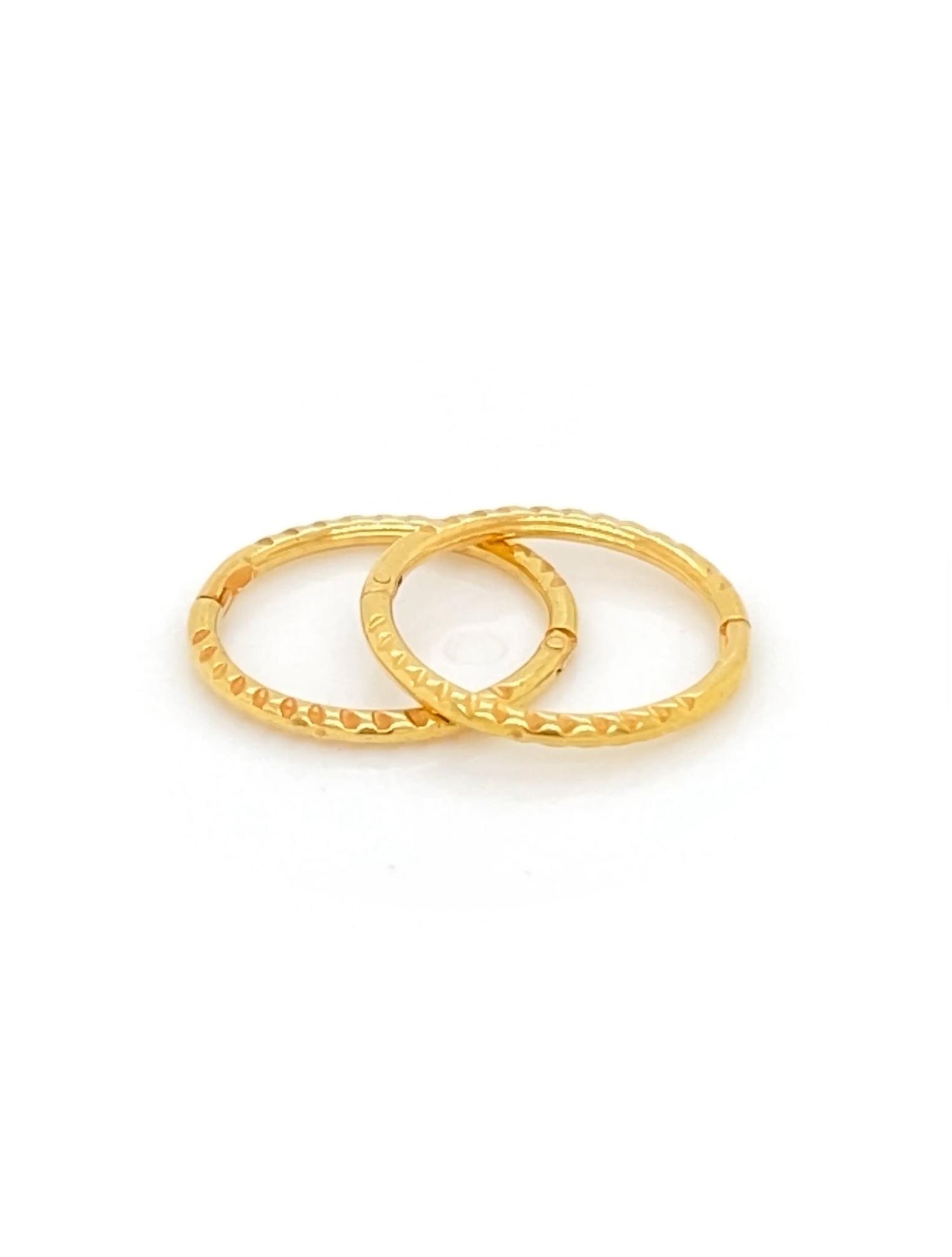 Small Twist Hinged Sleeper Hoop Earrings in 9ct Gold
