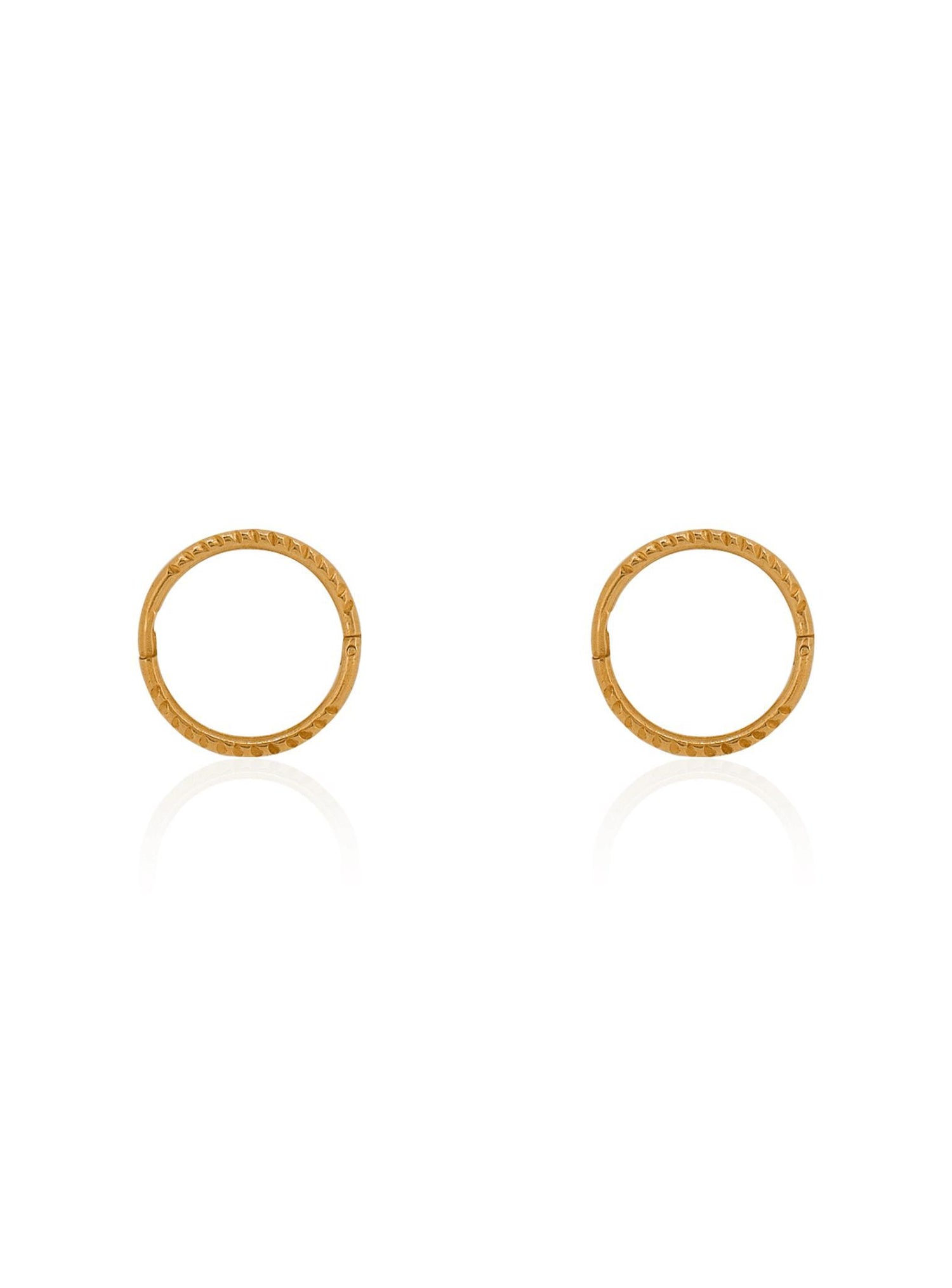 Small Twist Hinged Sleeper Hoop Earrings in 14ct Rose