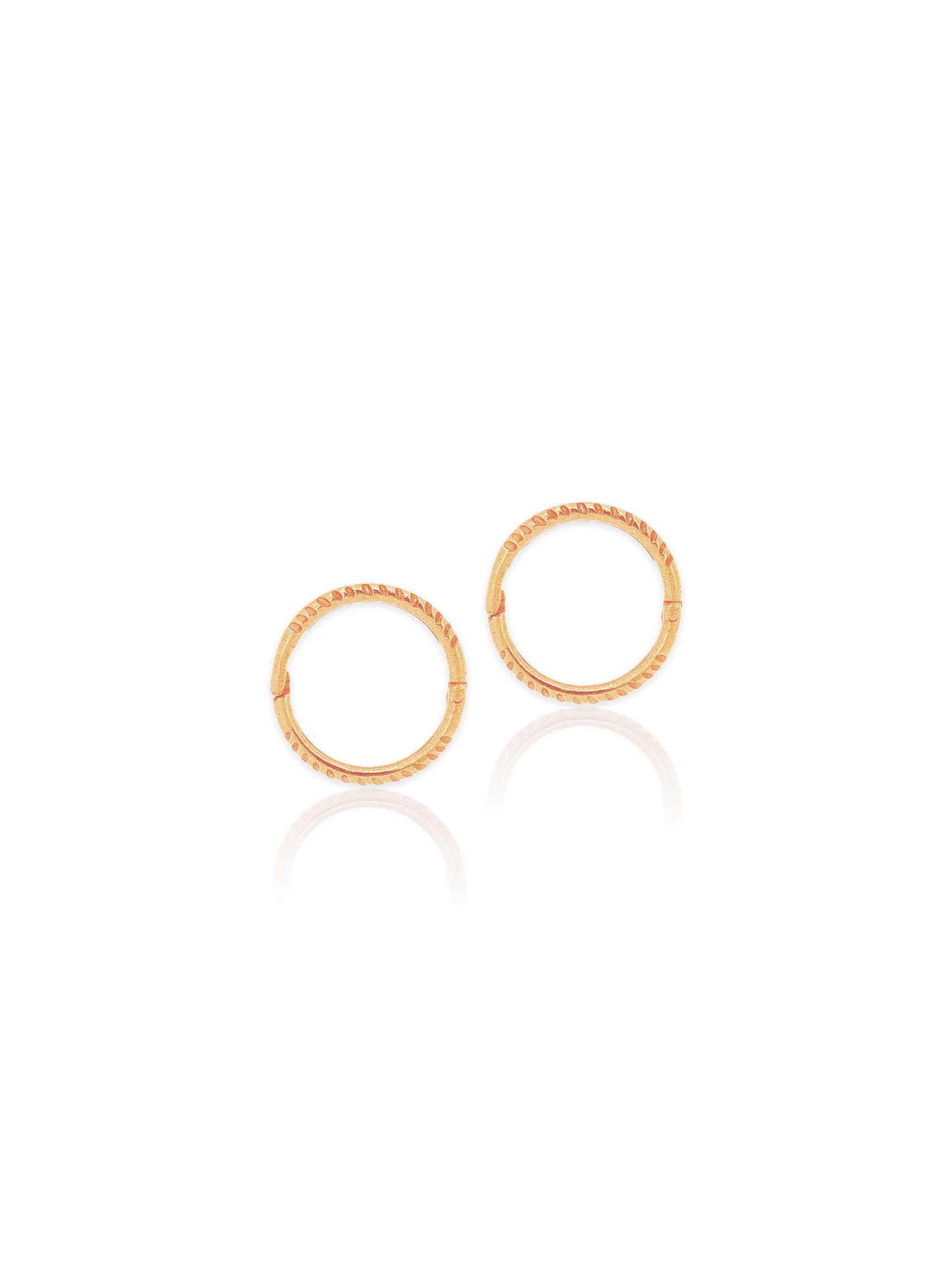 Mini Baby Twist Hinged Sleeper Earrings in 9ct Rose Gold