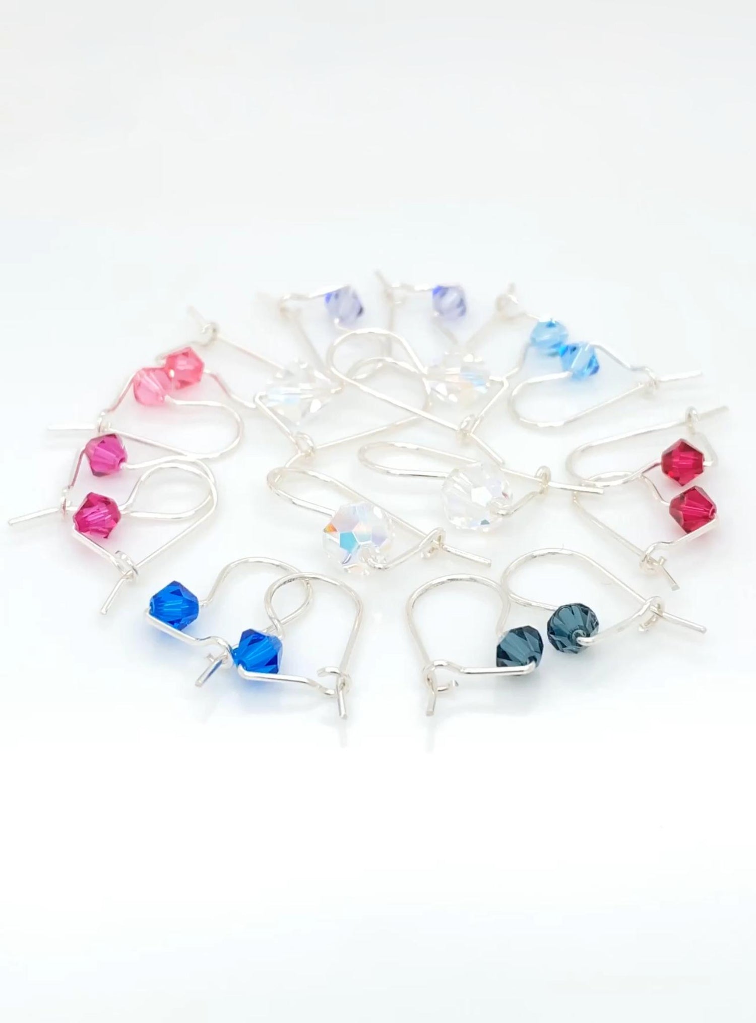Children's Swarovski Crystal Euroball Earrings in Sterling Silver