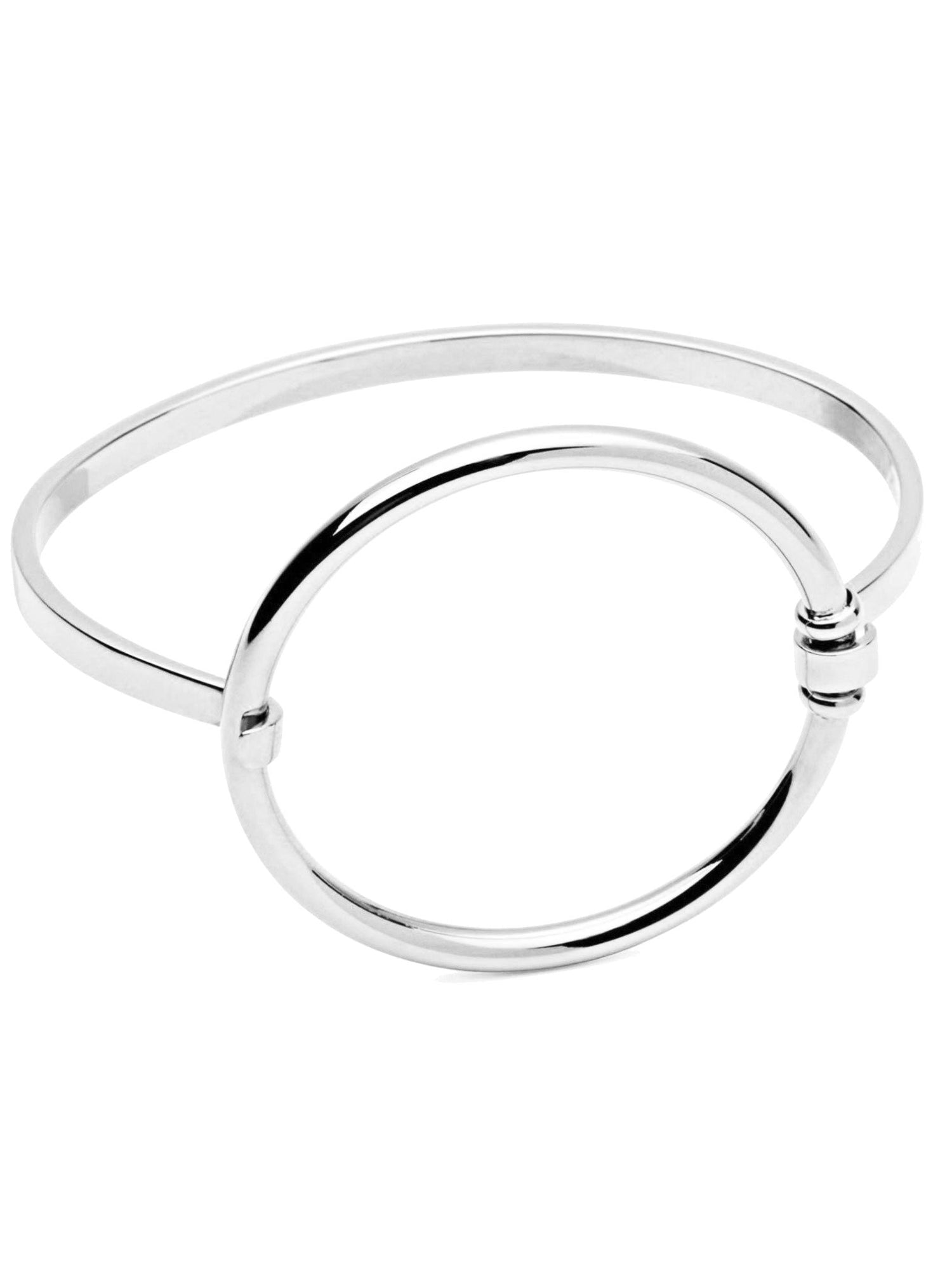 Reagan Large Circle Bangle in Sterling Silver