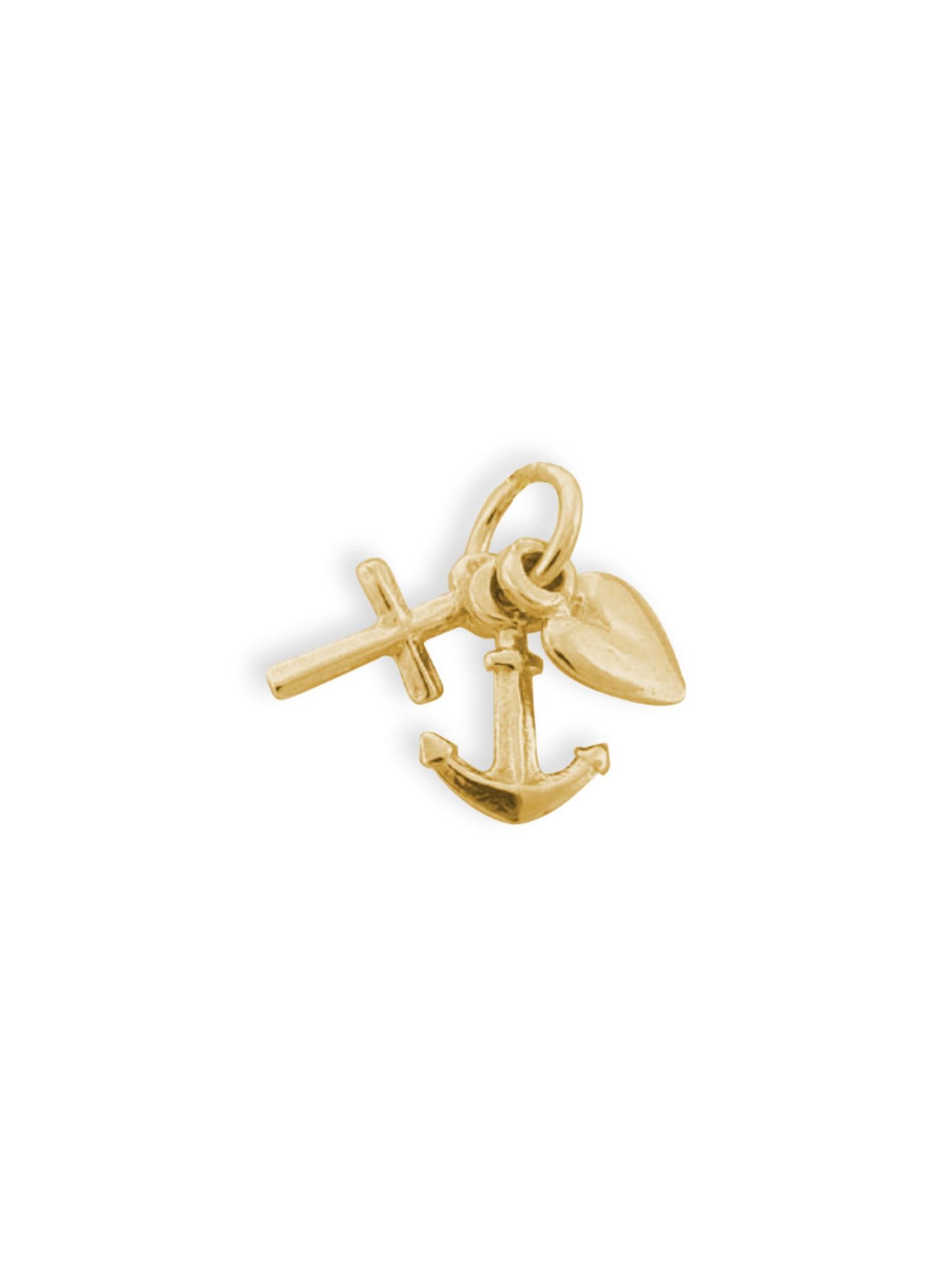 Small Faith Hope Charity Charm in 9ct Gold