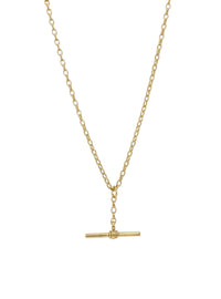 Dakota T Bar Fob Belcher Necklace in Gold