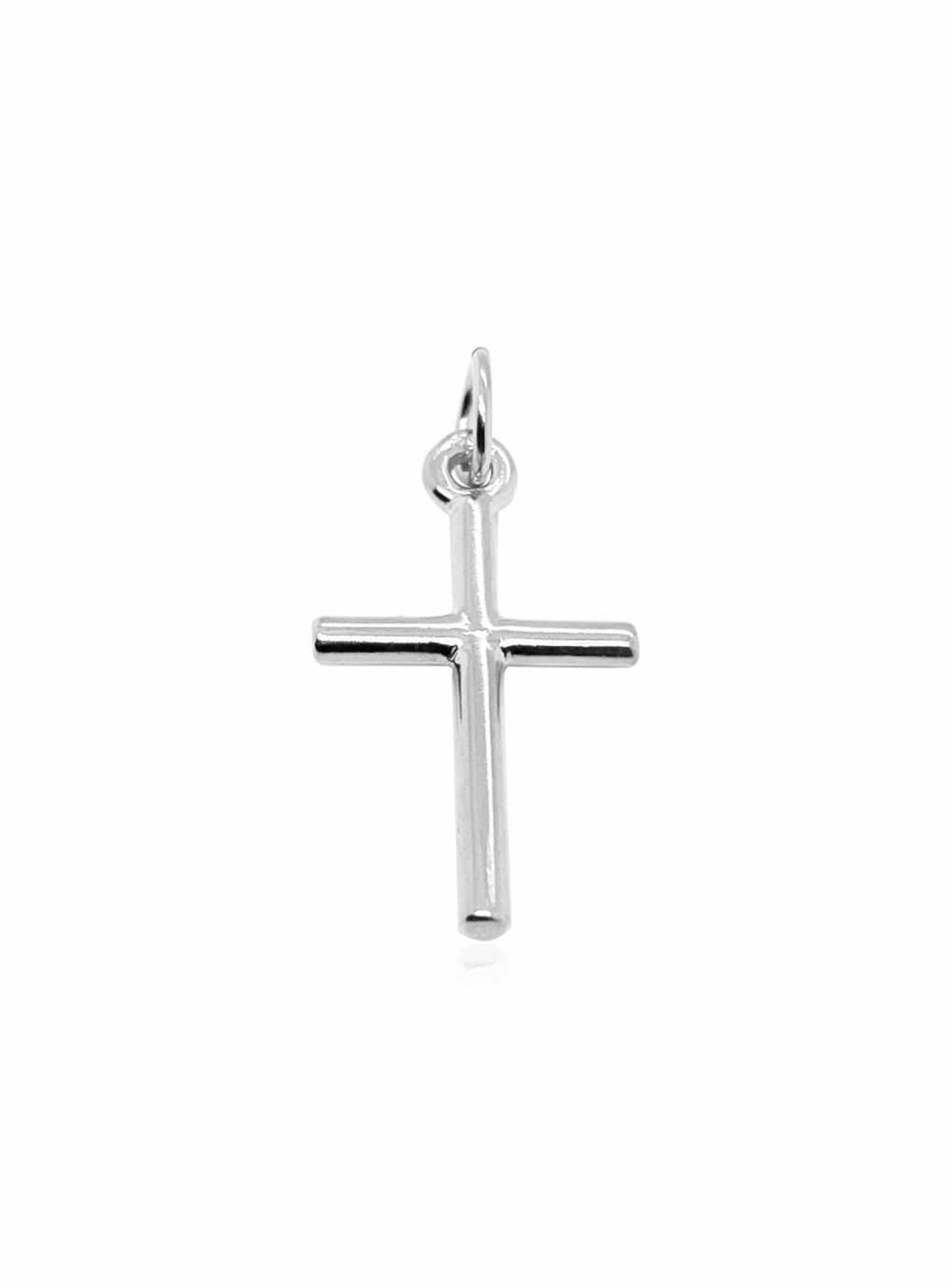 Simple Plain Cross Pendant in Sterling Silver