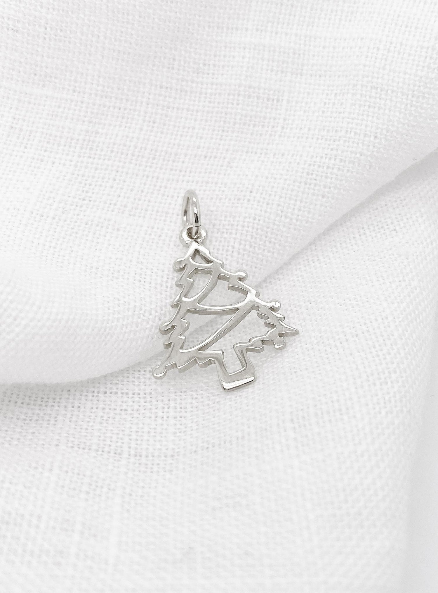Christmas Tree Charm in Sterling Silver