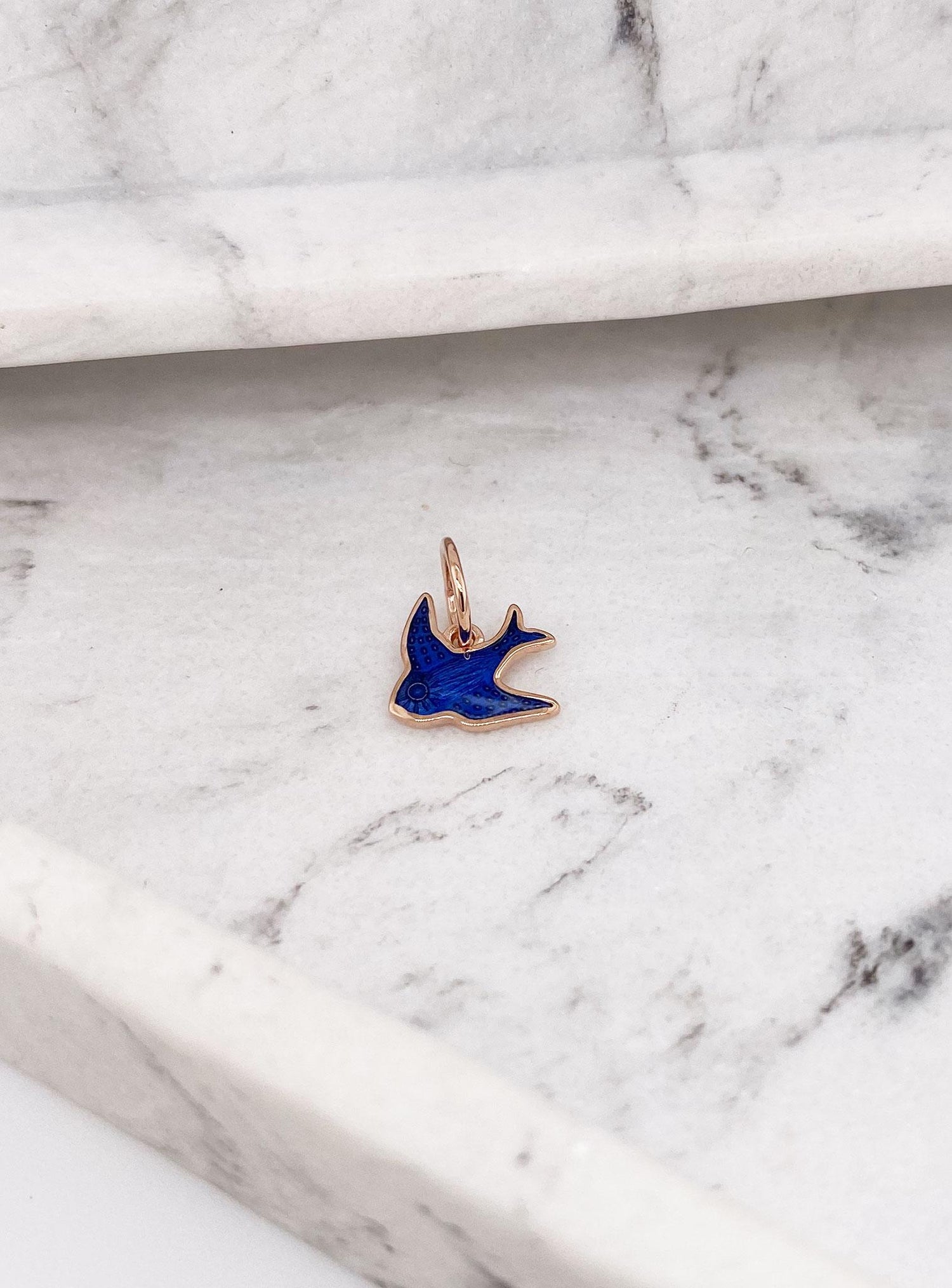 Bluebird of Happiness Charm in 9ct Rose Gold