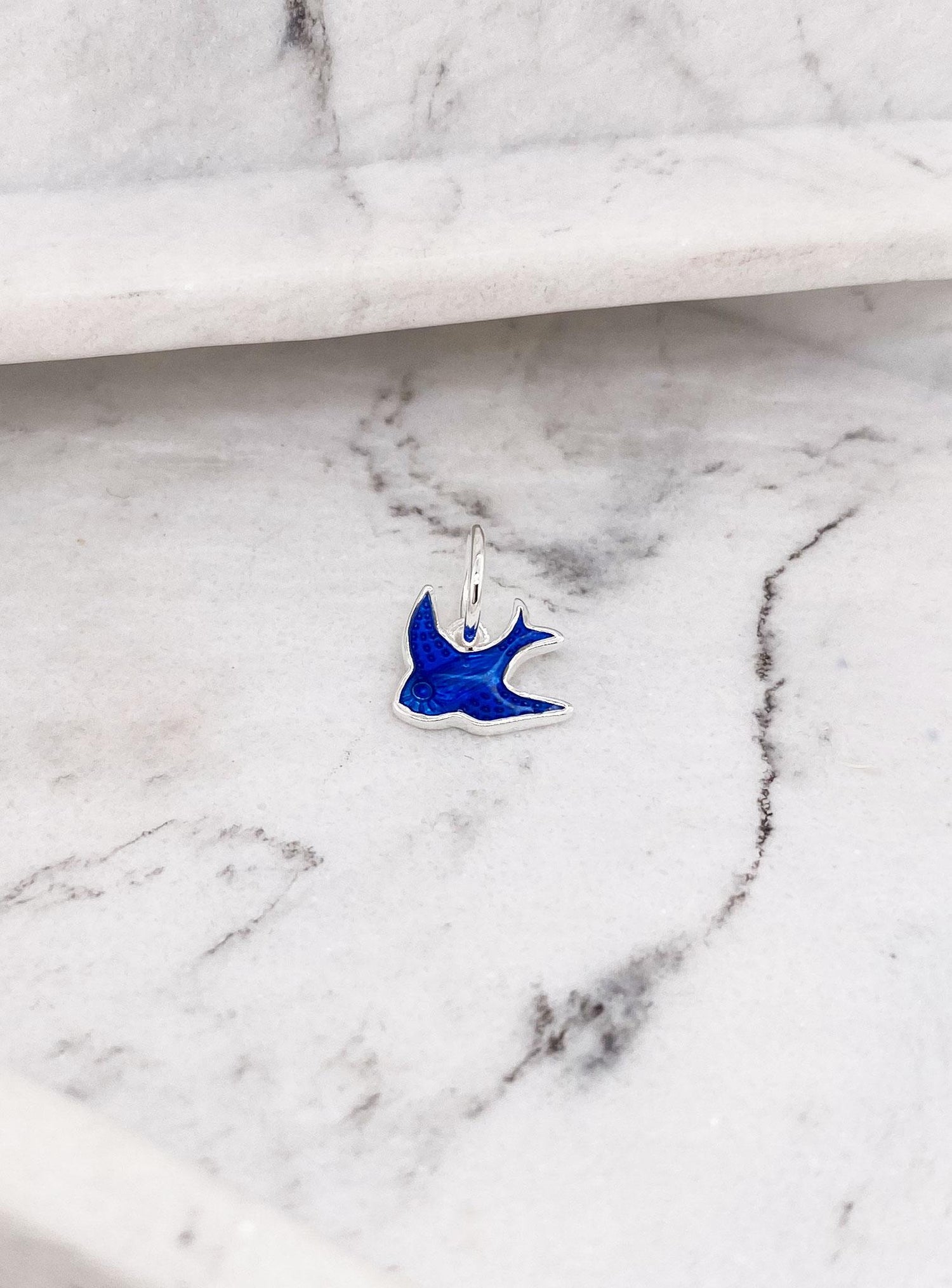 Bluebird of Happiness Charm in Sterling Silver