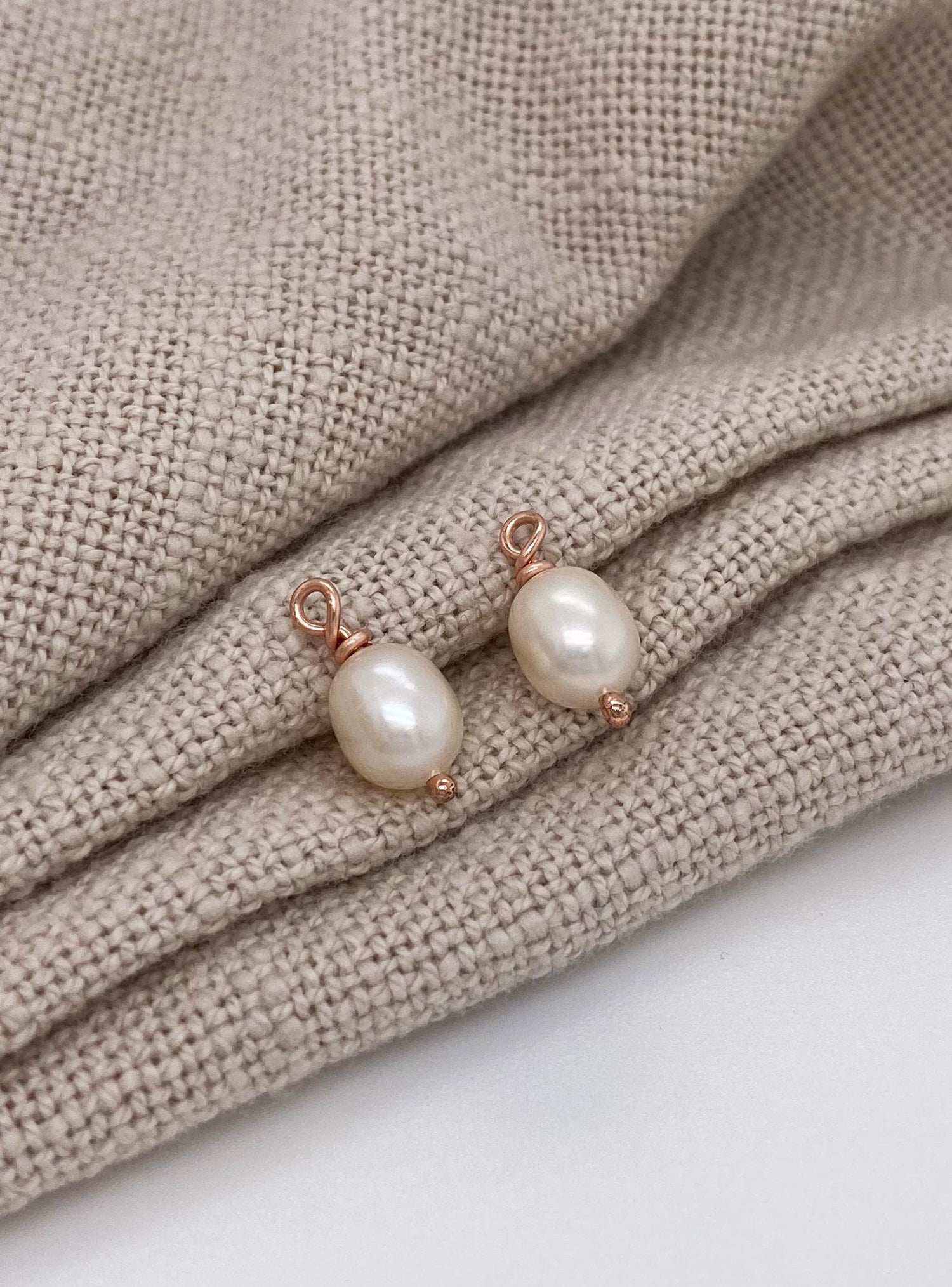Coco Pearl Drops for Sleeper Earrings in 9ct Rose Gold