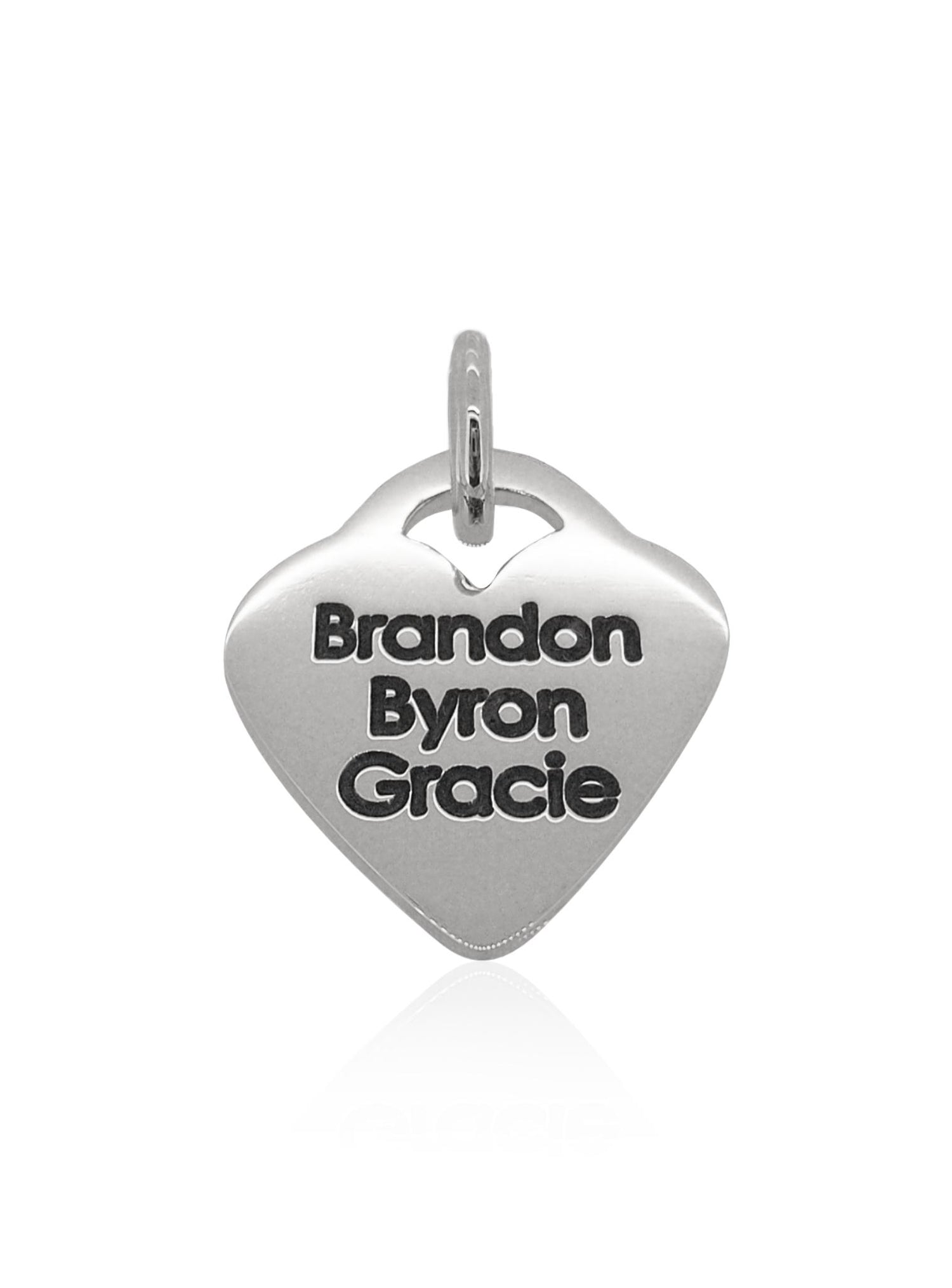 Aurelia Personalised Love Heart Tag Pendant in 9ct White Gold