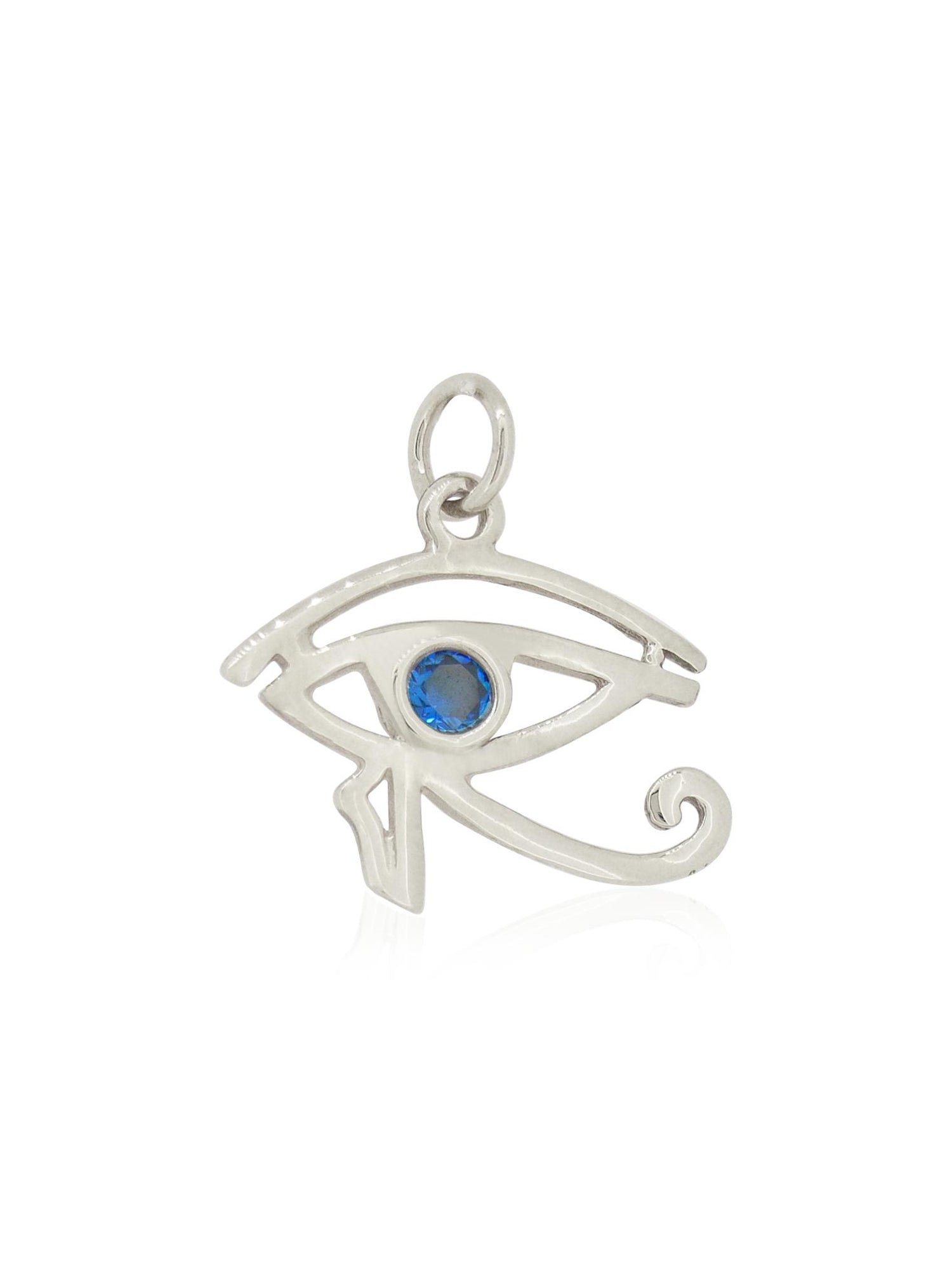Egyptian Eye of Horus Birthstone Charm in Sterling Silver