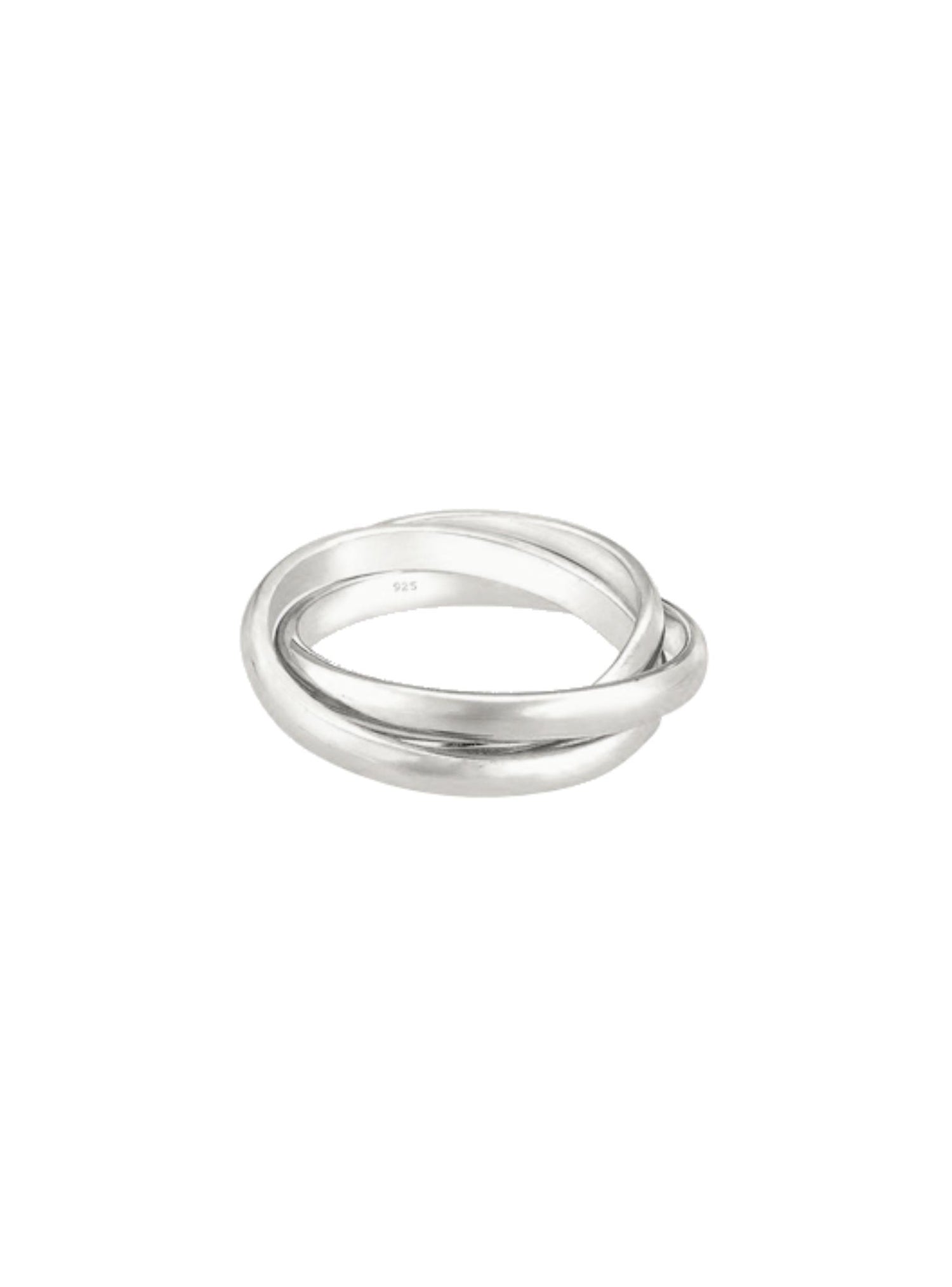 Russian Past Present Future Ring in Sterling Silver