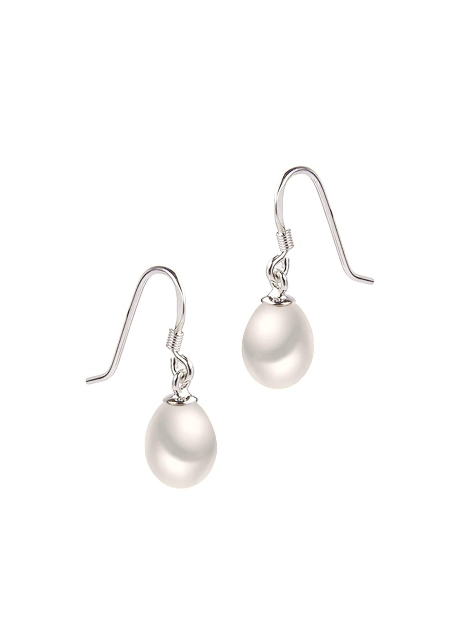 Coco Freshwater Pearl Drop Earrings in Sterling Silver