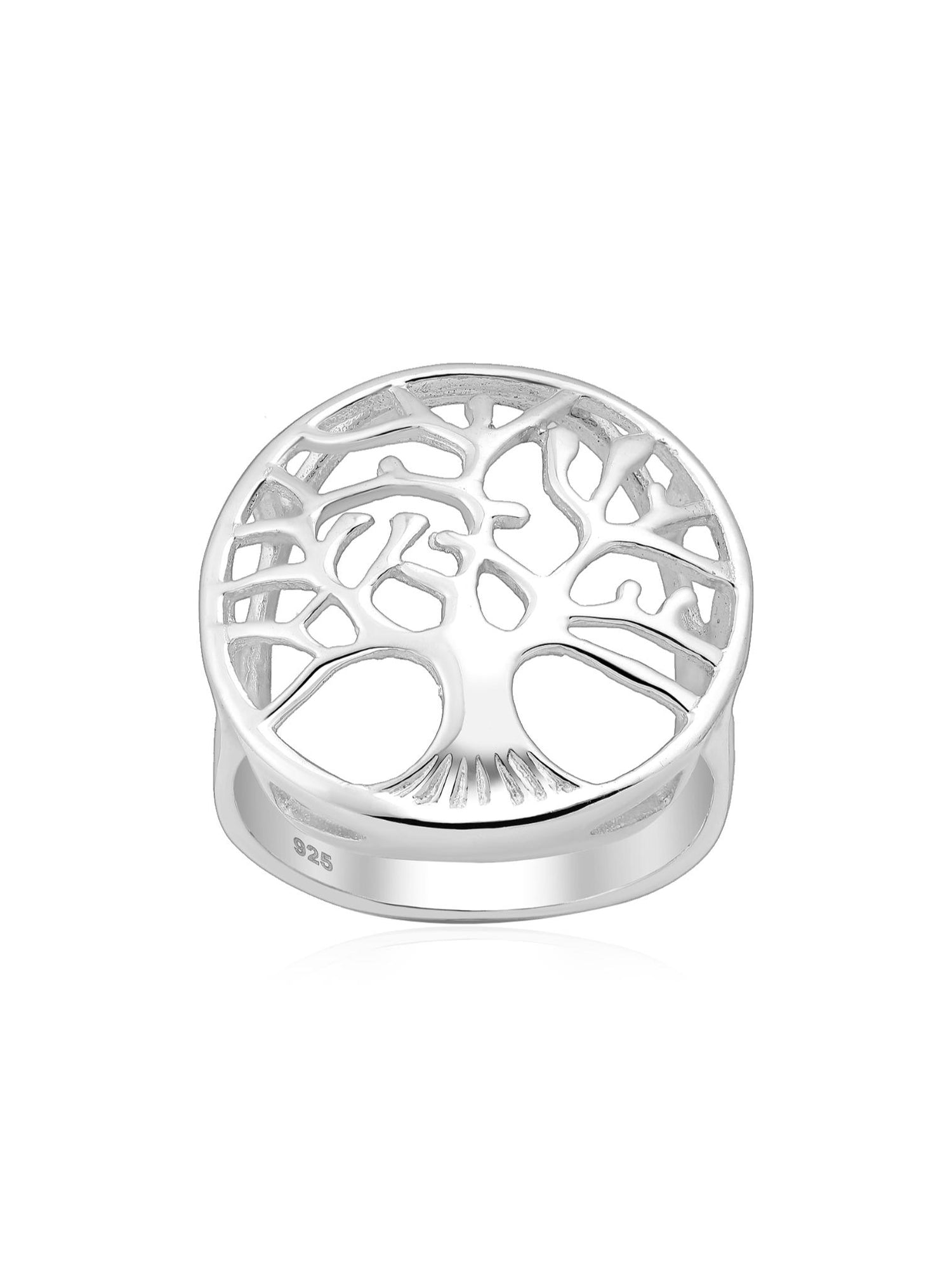 Tree of Life Large Charm Ring in Sterling Silver