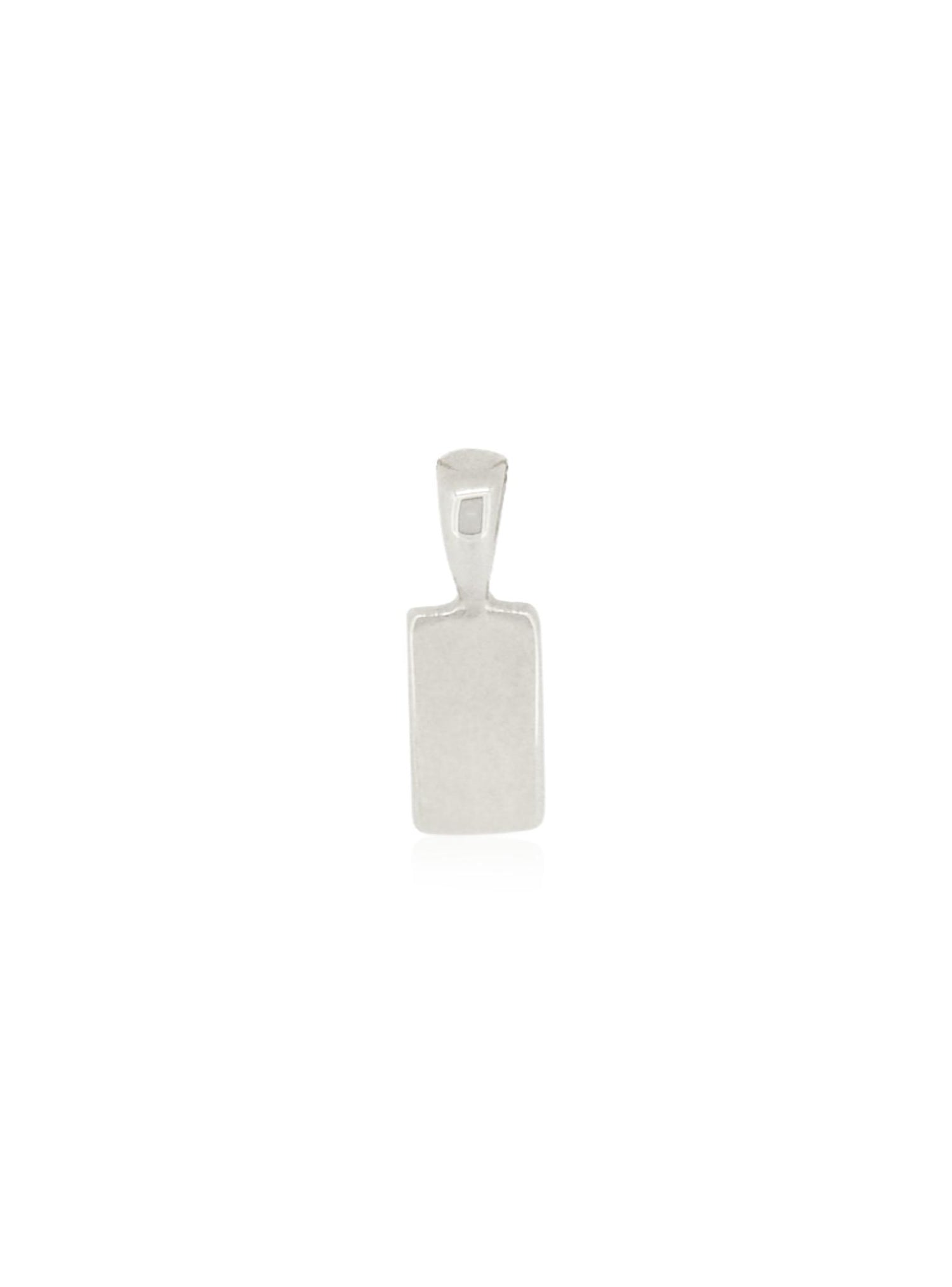 Aurelia Dainty Tag Charm Pendant in Sterling Silver