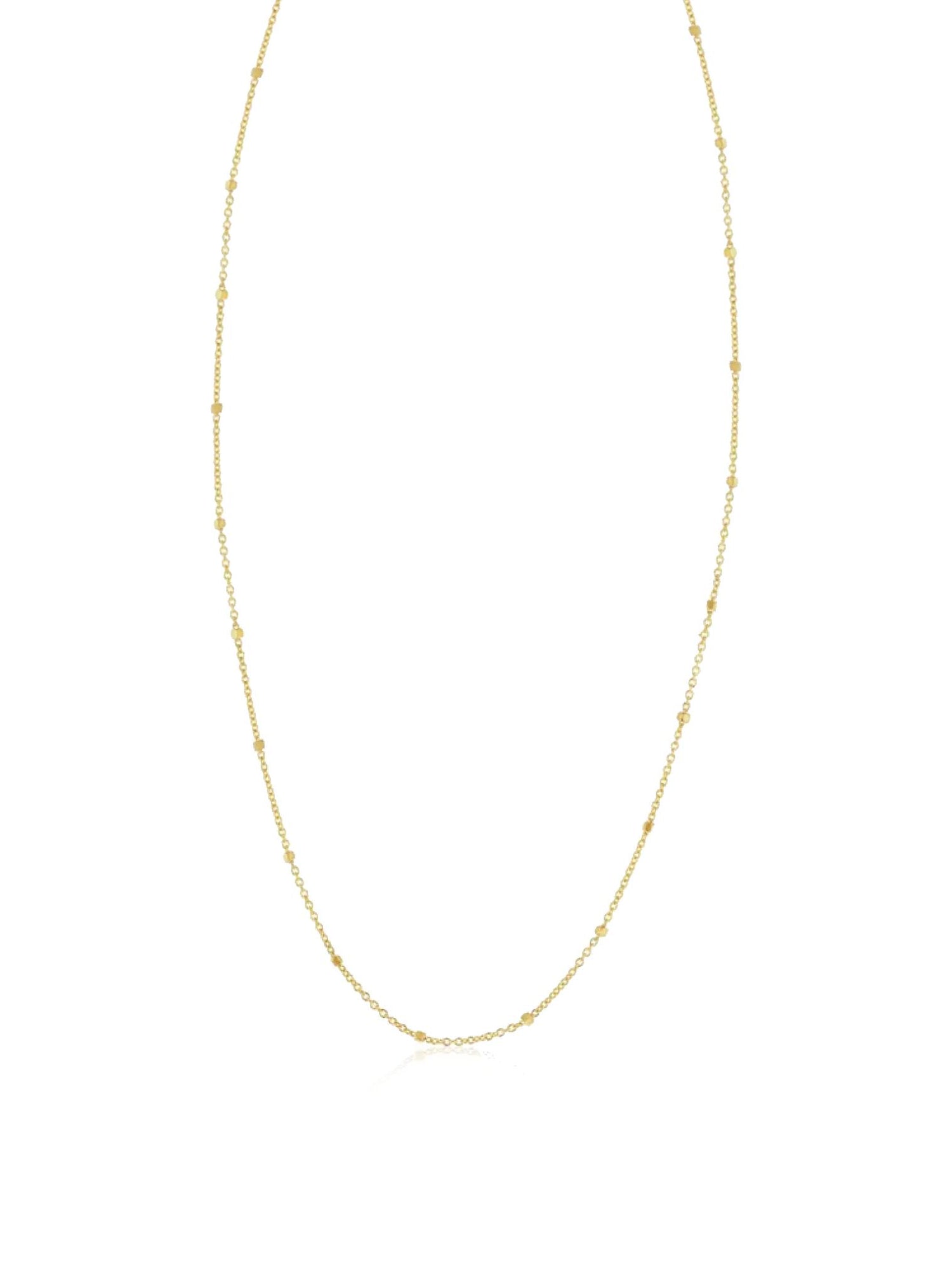 Fine Beaded Ball Satellite Necklace Chain in 9ct Gold