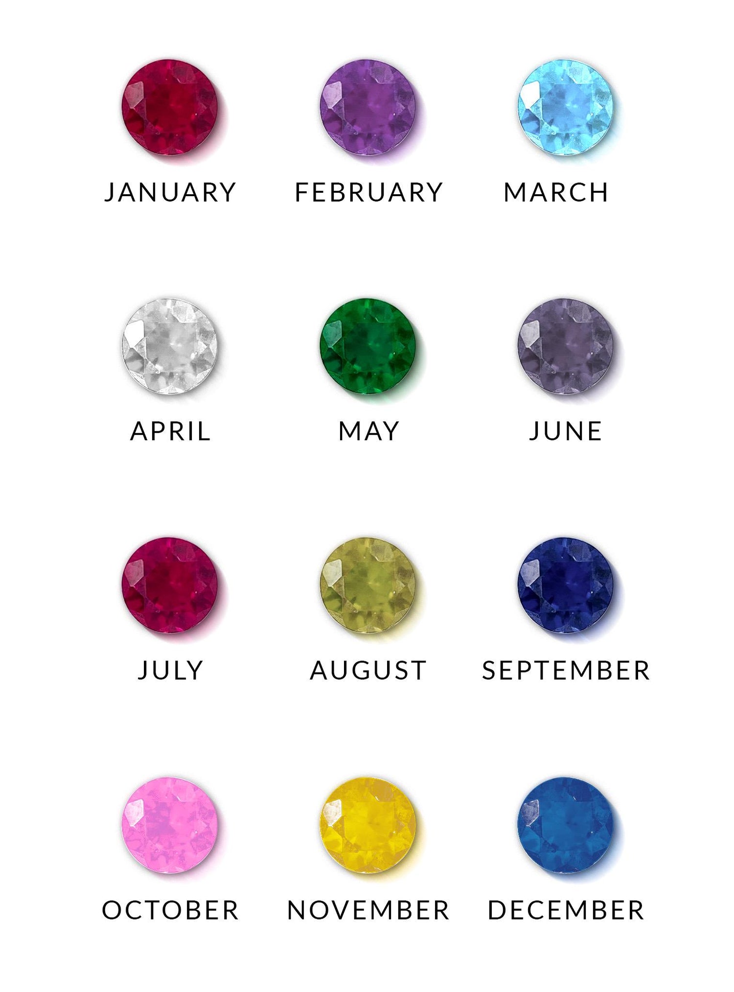 Birthstone Bezel Charms for Sleeper Earrings in 9ct Gold