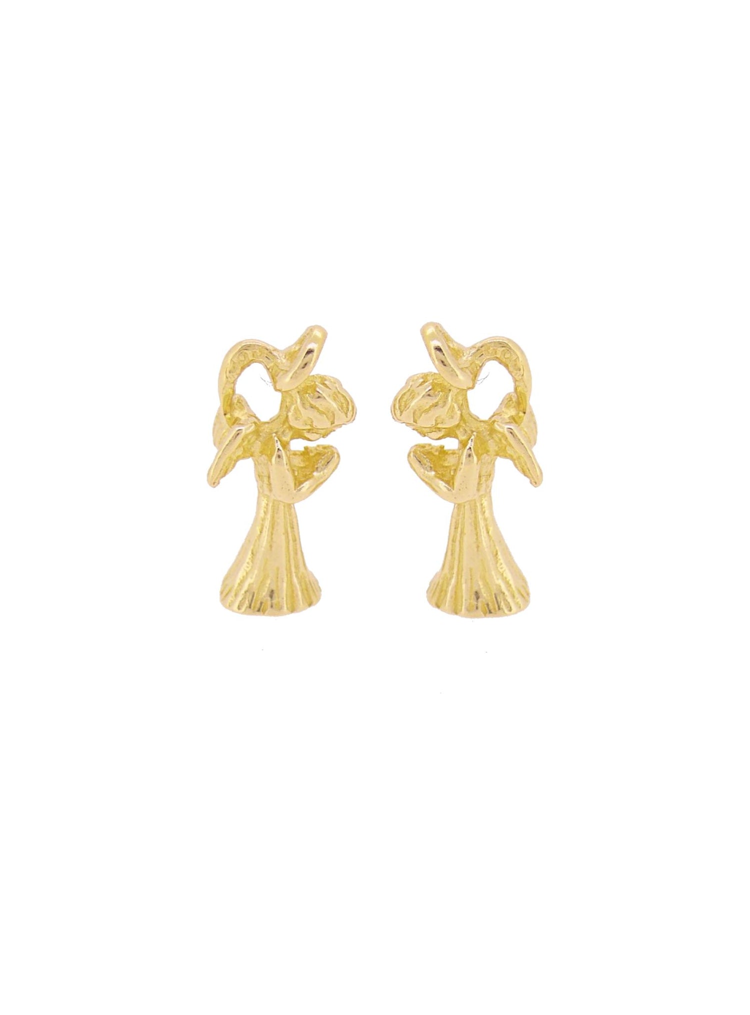 Praying Guardian Angel Charms for Sleeper Earrings in 9ct Gold