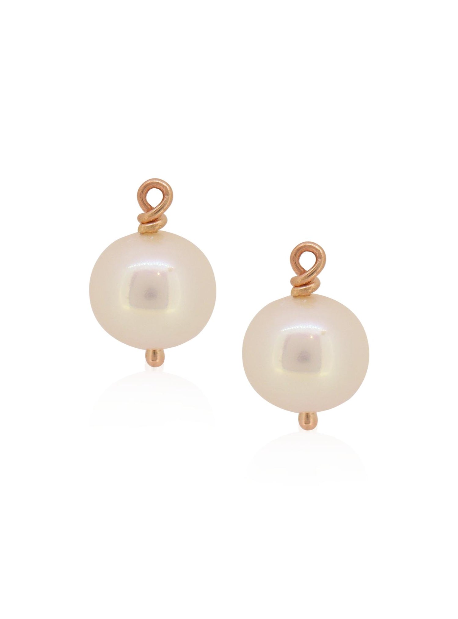 Coco Pearl Drop Charms for Sleeper Earrings in 9ct Rose Gold