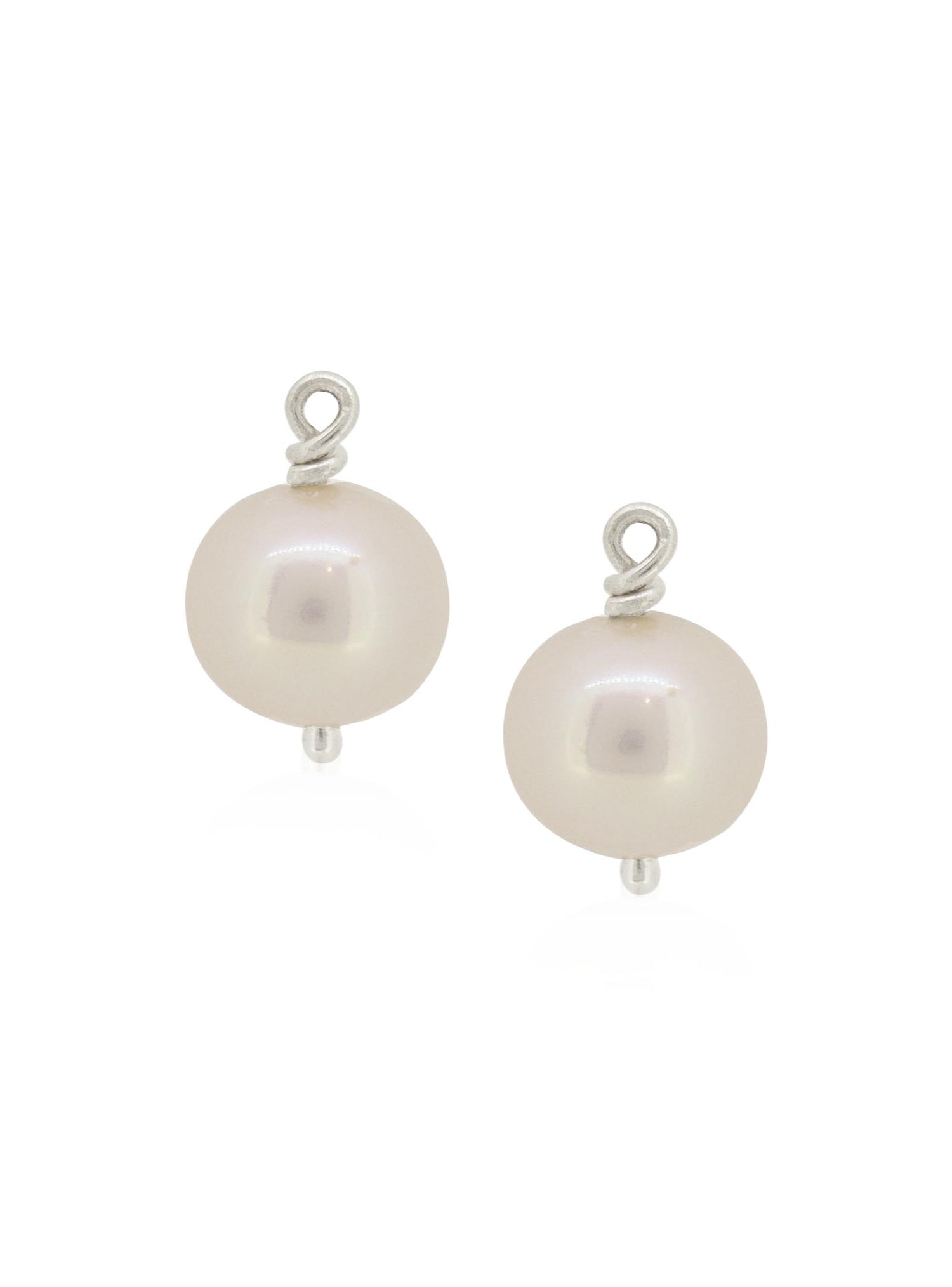 Coco Pearl Drop Charms for Sleeper Earrings in Sterling Silver