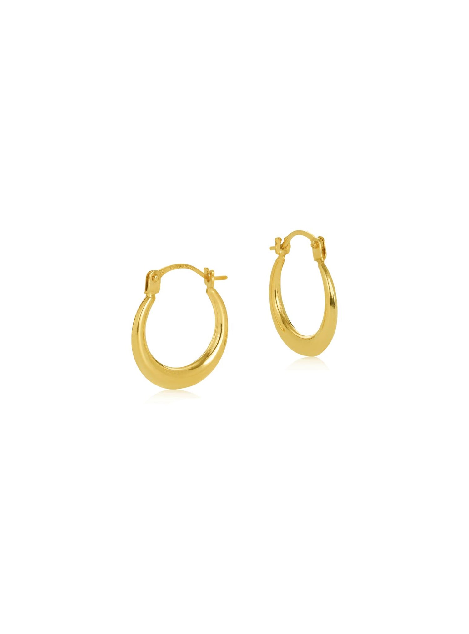 Aurelia Tapered Small Gypsy Hoop Earrings in 9ct Gold