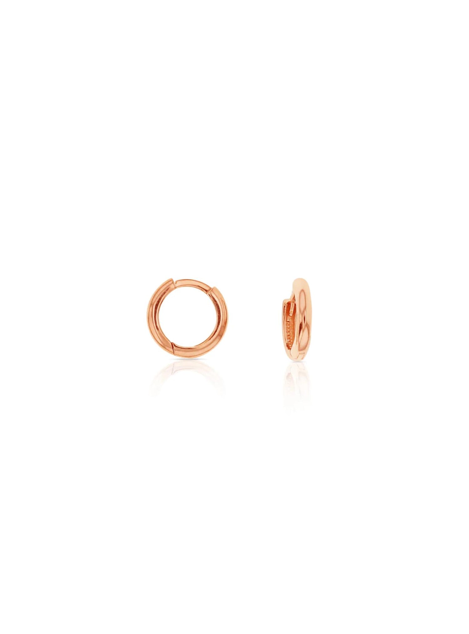 Aurelia Teeny Tiny Huggie Hoop Earrings in 9ct Rose Gold