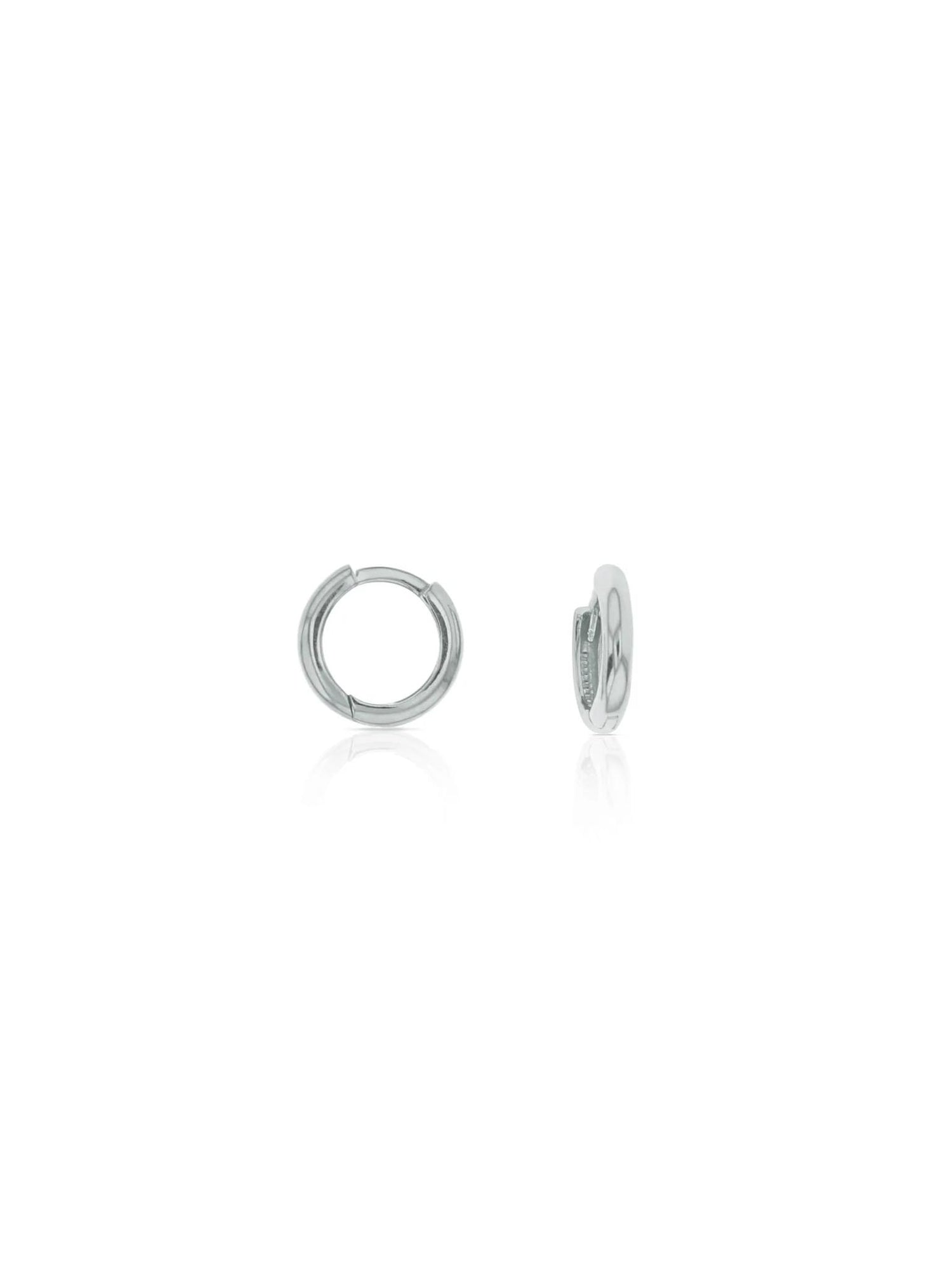 Aurelia Teeny Tiny Huggie Hoop Earrings in 9ct White Gold