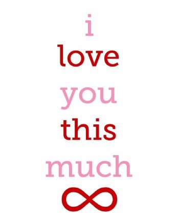 Free Gift Folded INFINITY I love you this much