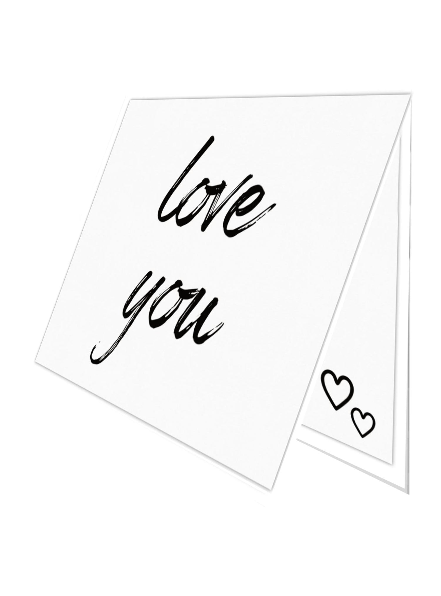 Greeting Gift Card Folded Love You