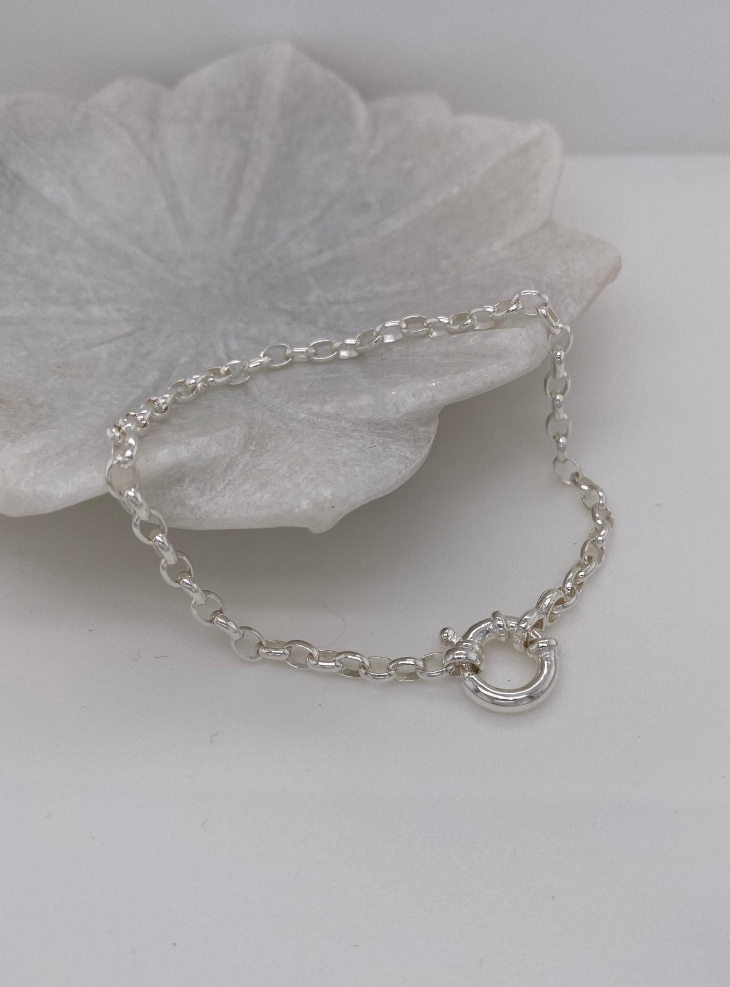 Dakota Belcher Bracelet With Large Bolt Ring in Sterling Silver