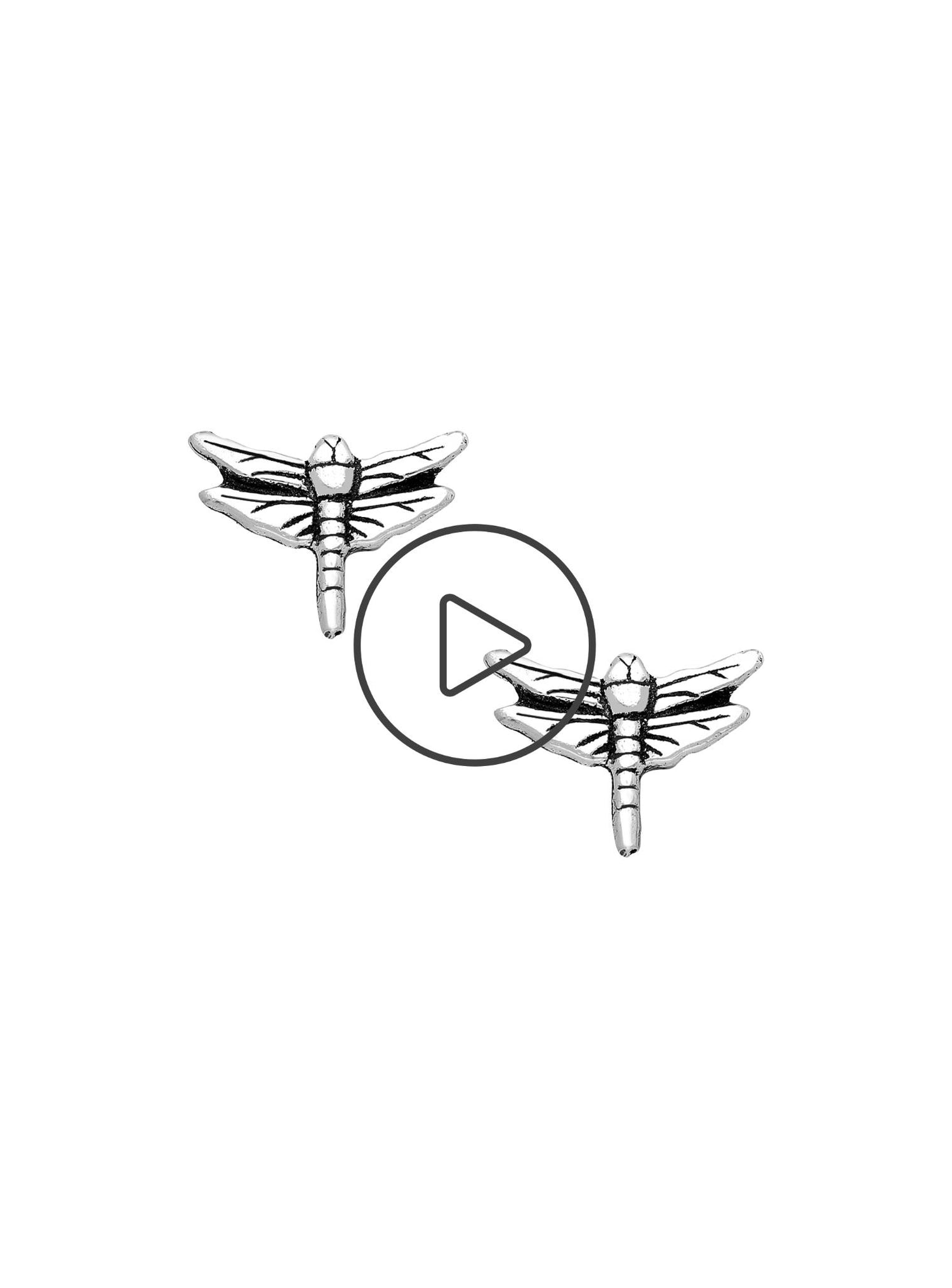 Small Dragonfly Stud Earrings in Sterling Silver