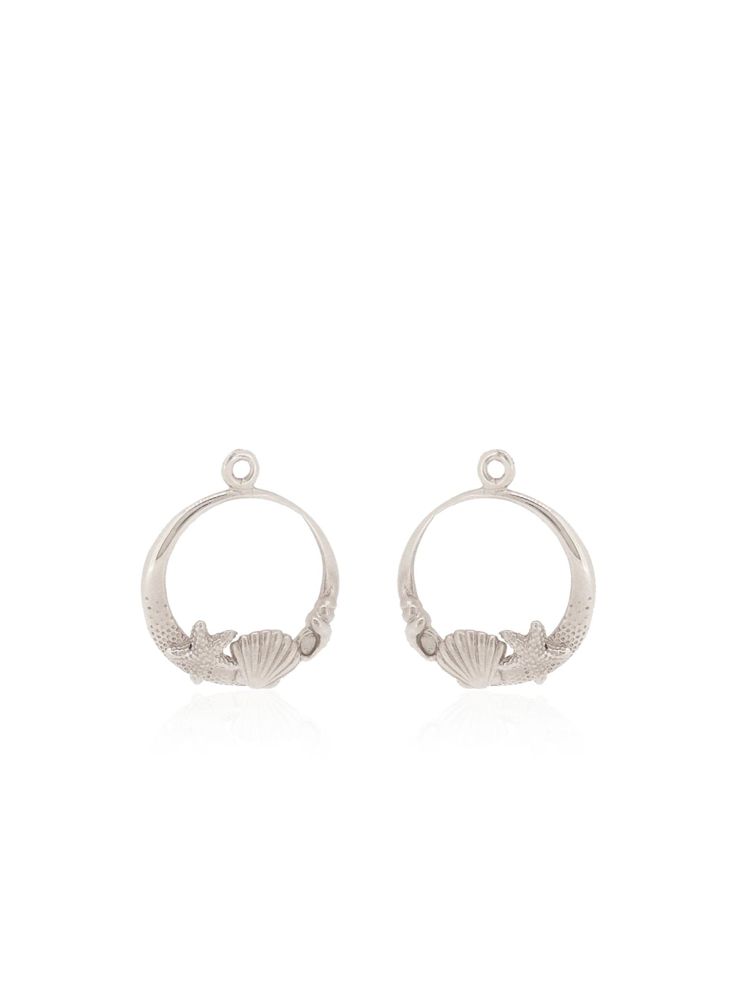 Nalu Shell Starfish Charms for Sleeper Earrings in Sterling Silver