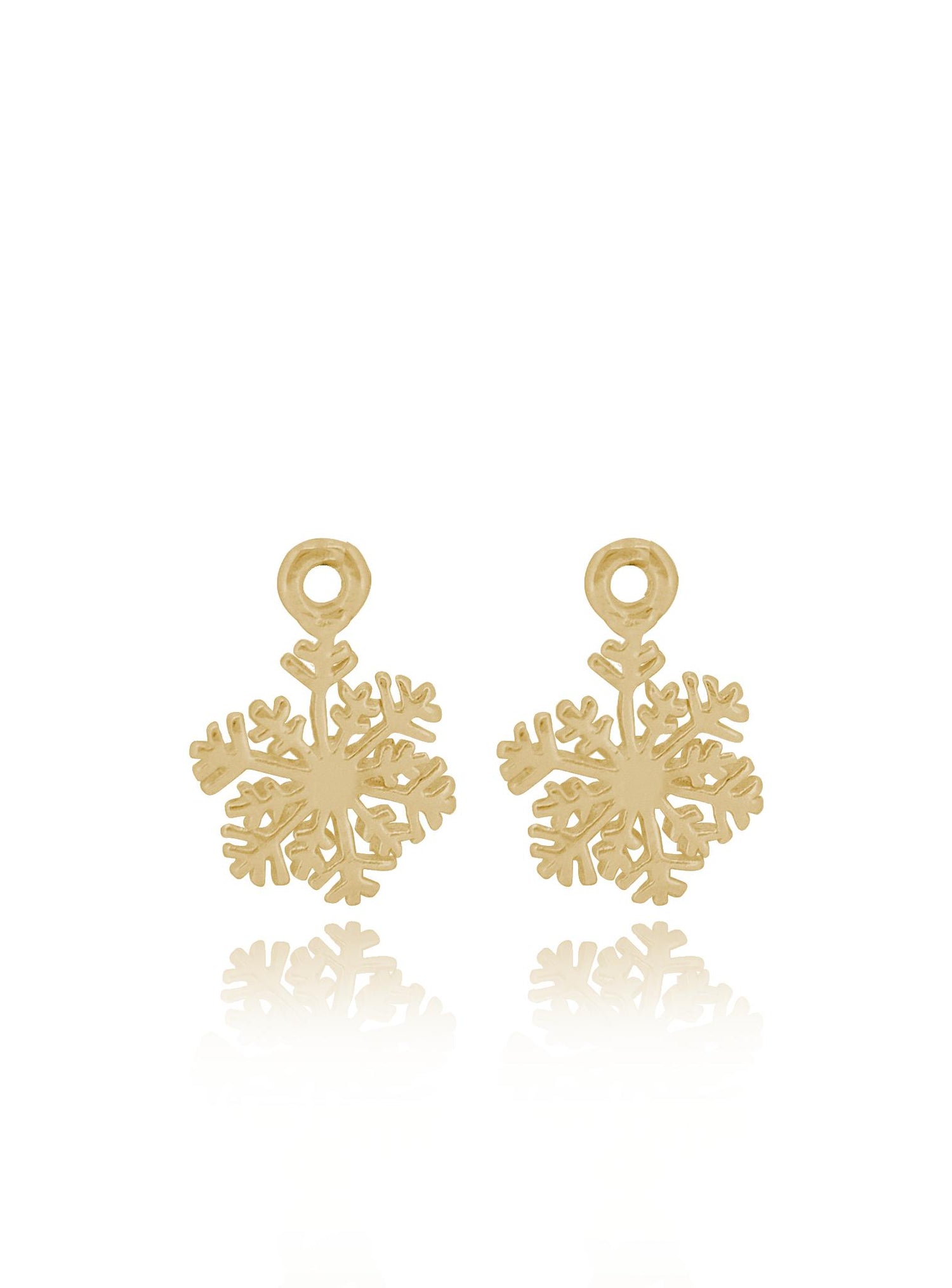 Snowflake Charms for Sleeper Earrings in 9ct Gold