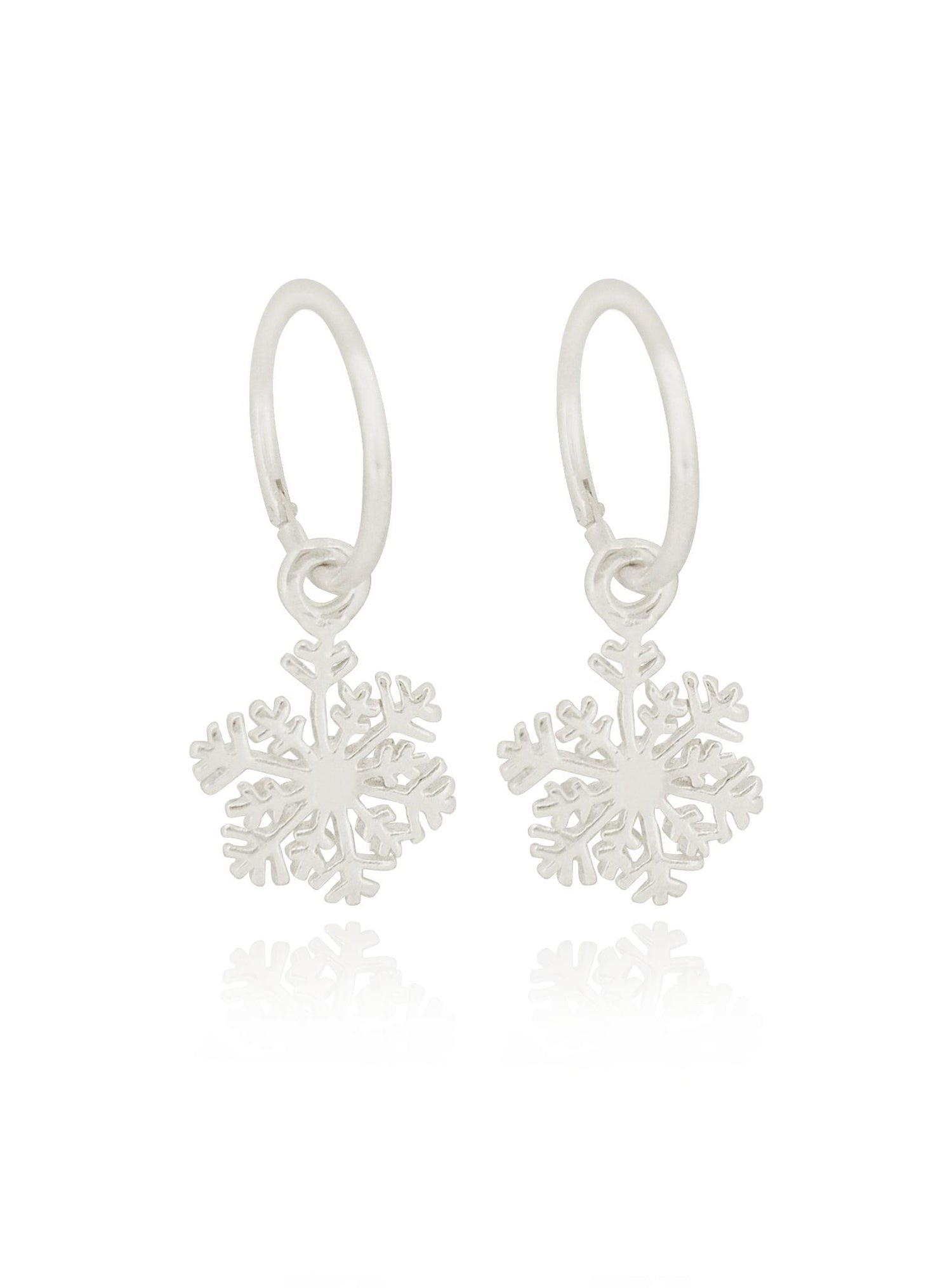 Snowflake Charms for Sleeper Earrings in Sterling Silver
