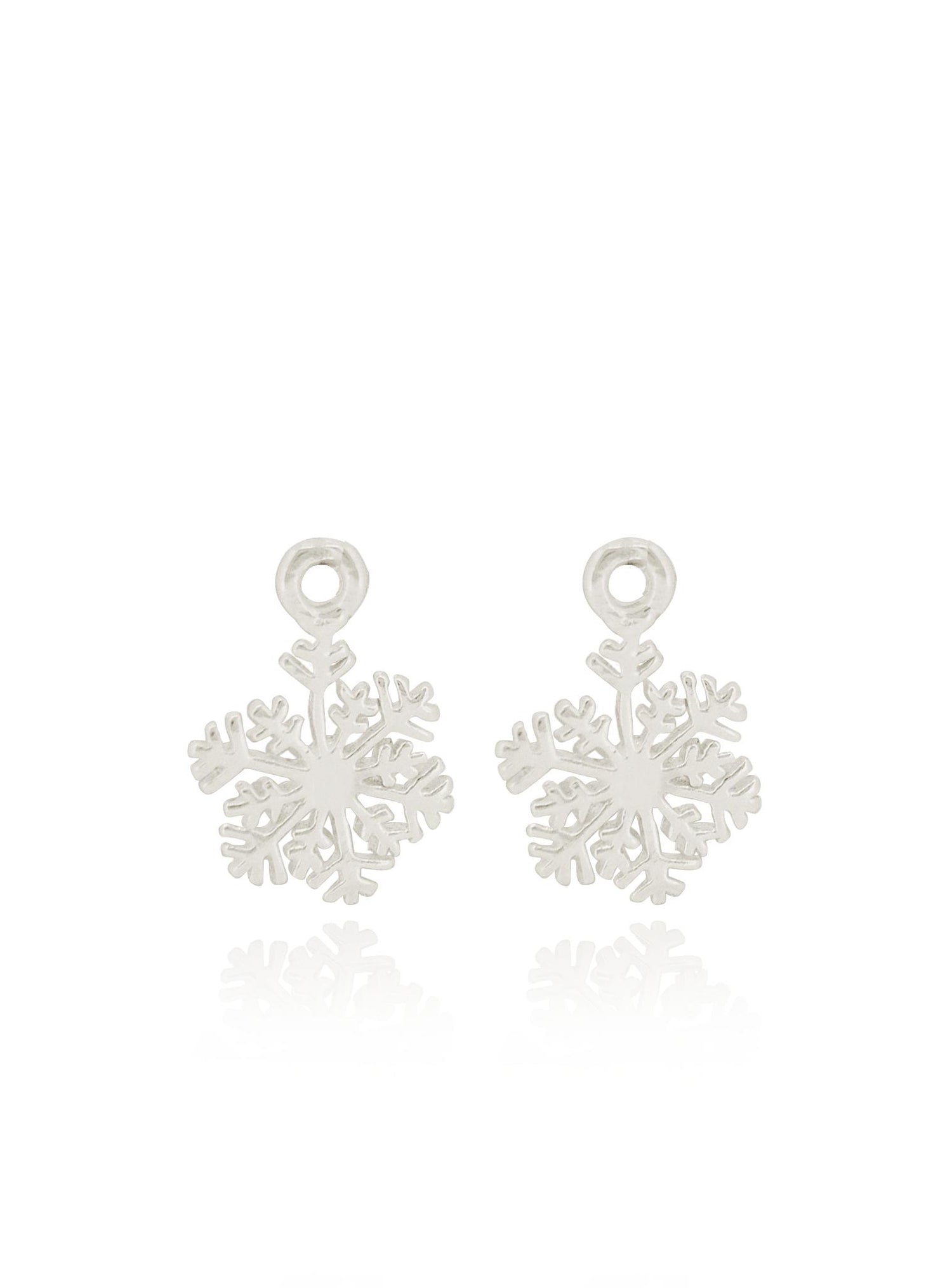 Snowflake Charms for Sleeper Earrings in Sterling Silver