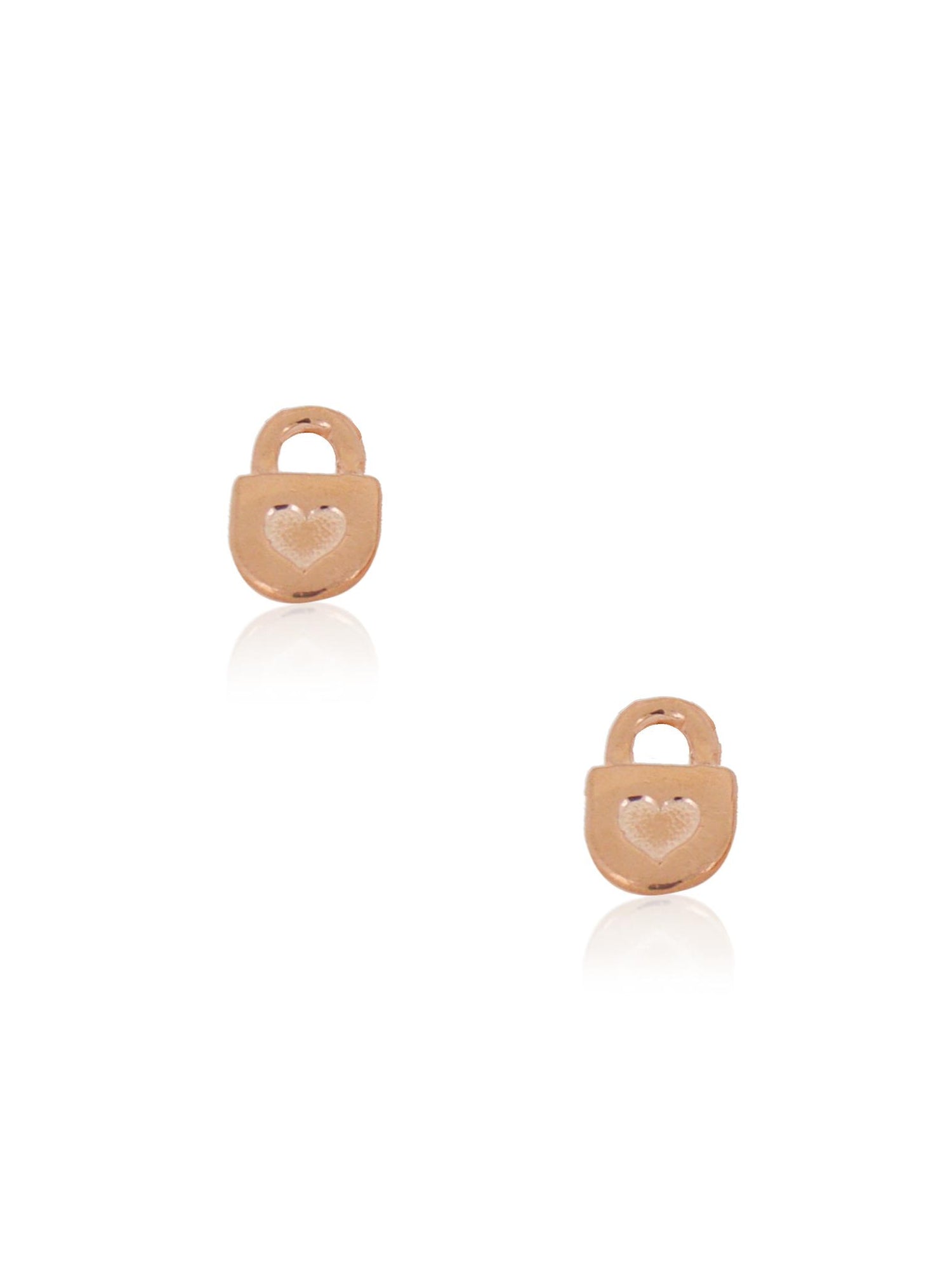 Small Padlock Charms for Sleeper Earrings in 9ct Rose Gold