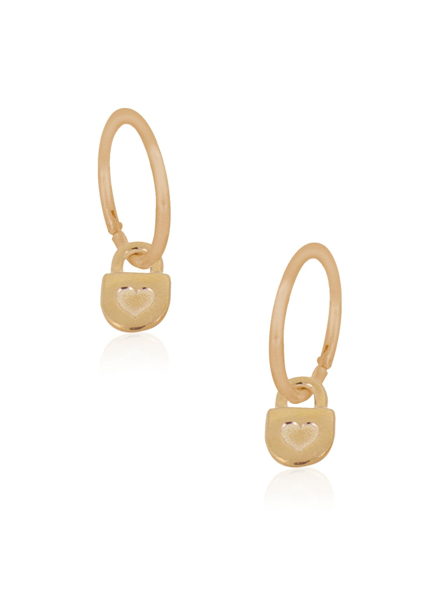 Small Padlock Charms for Sleeper Earrings in 9ct Gold