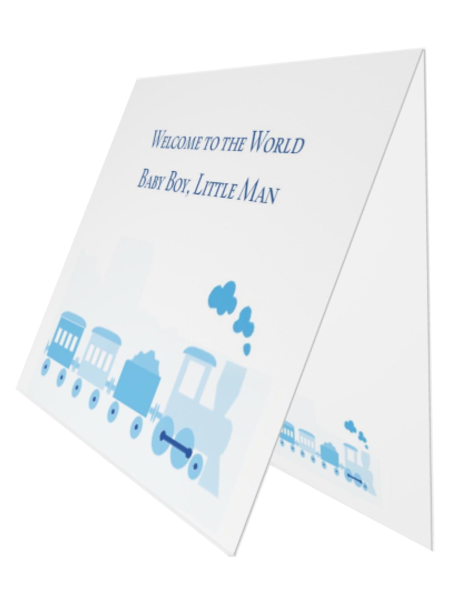 Greeting Gift Card Folded Baby Boy Little Man