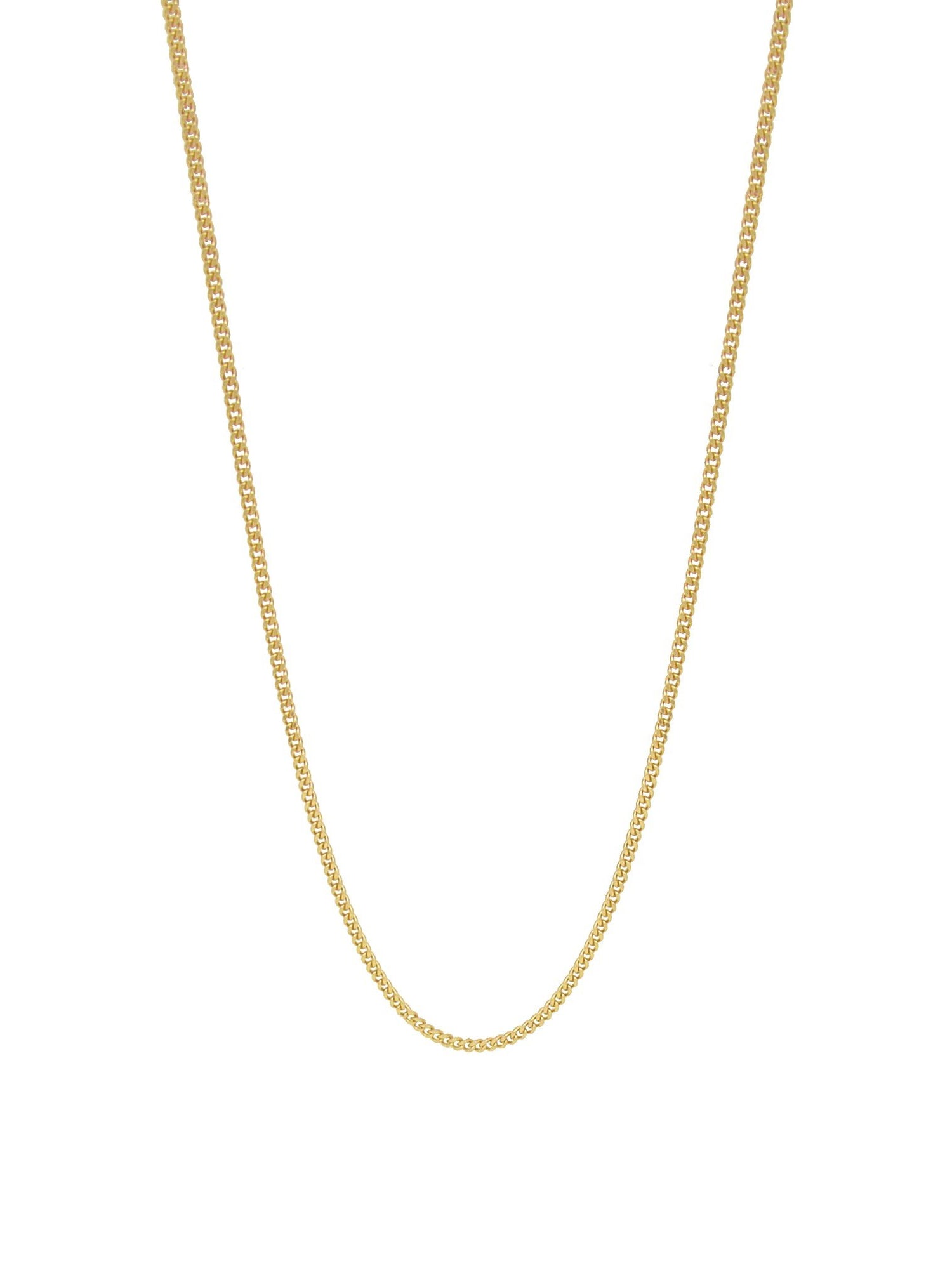 Simple Curb Necklace Chain in 18ct Yellow Gold