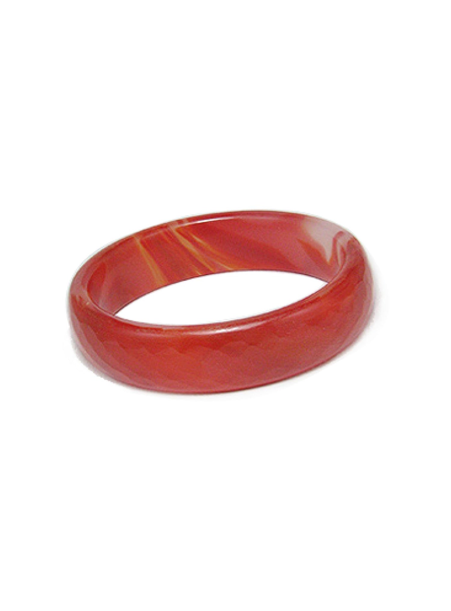 Agate Facet Cut Solid Gemstone Bangle
