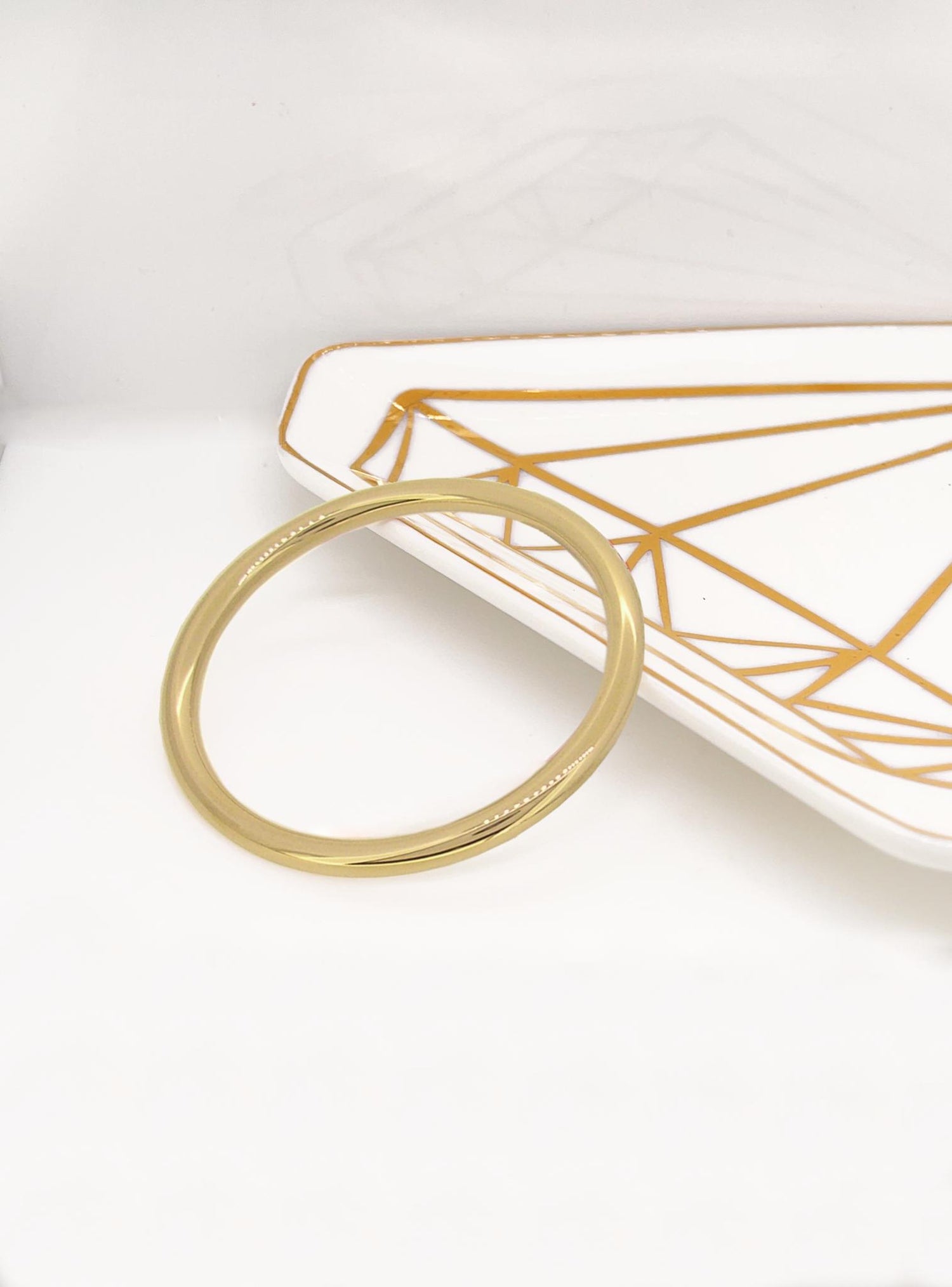 Simple 5mm Round Golf Bangle in 9ct Gold