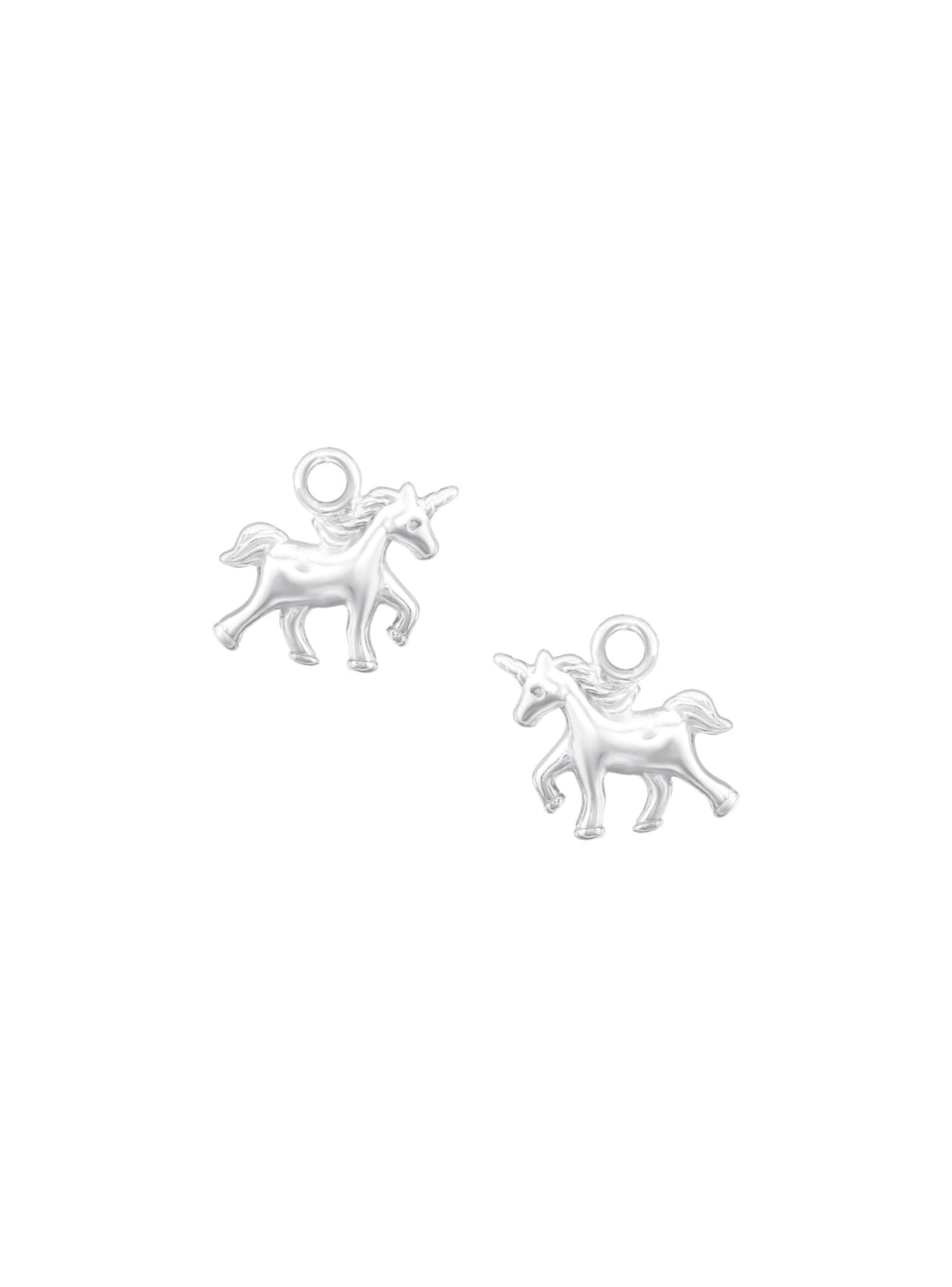 Tiny Unicorn Charms for Sleeper Earrings in Sterling Silver