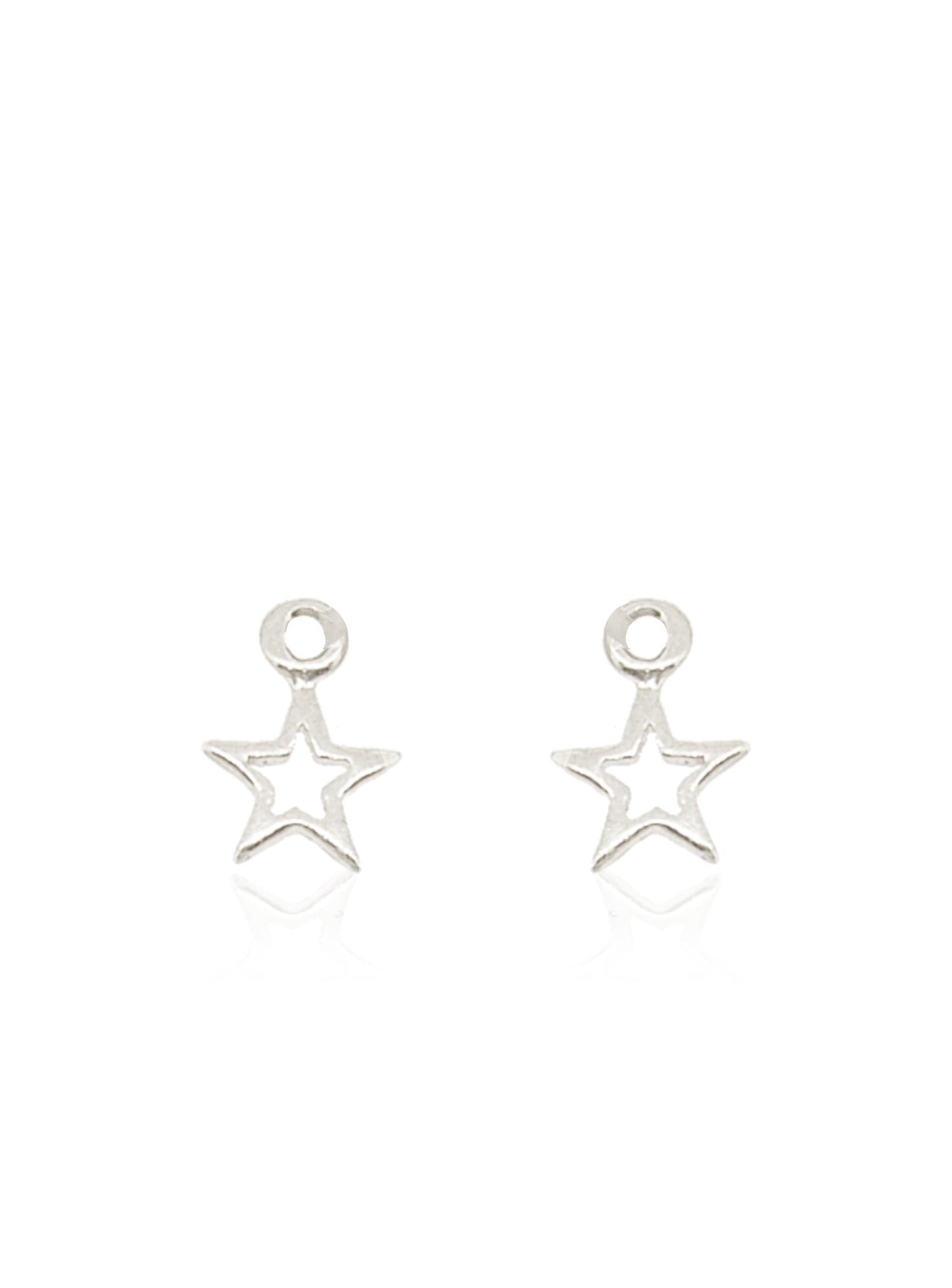 Wishing Star Charms for Sleeper Earrings in Sterling Silver