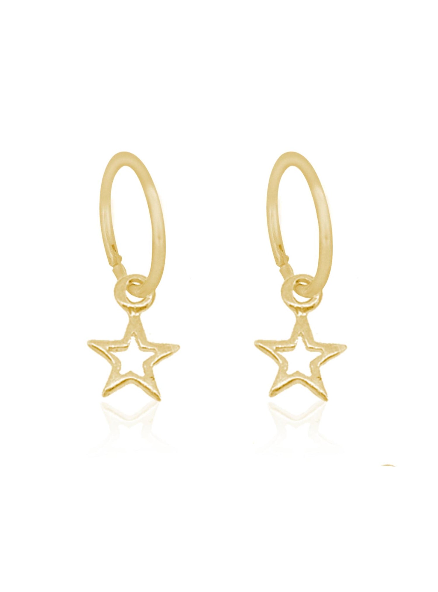 Wishing Star Charms for Sleeper Earrings in 9ct Gold