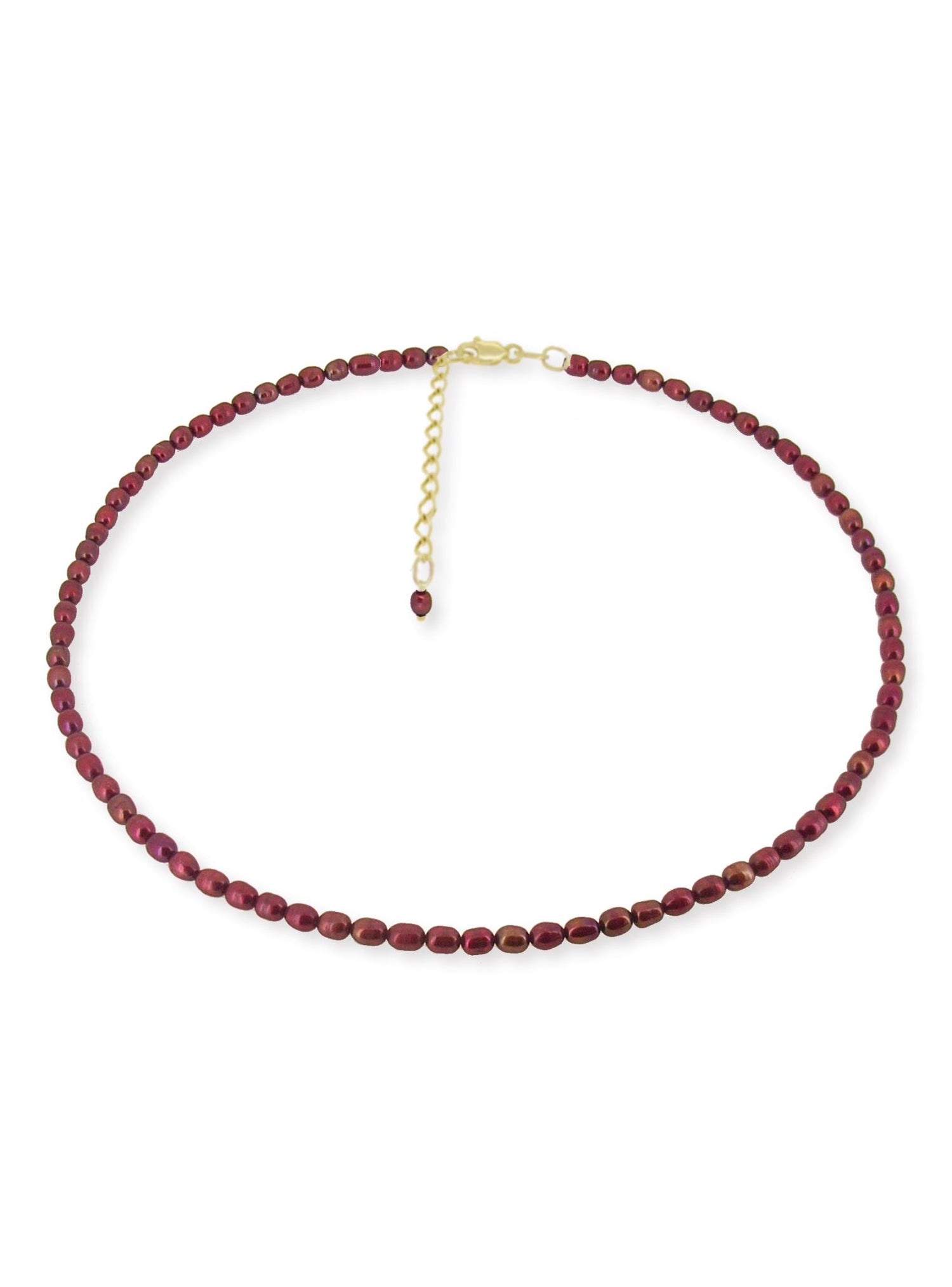 Lulu Freshwater Pearl Choker Necklace in Cherry Red