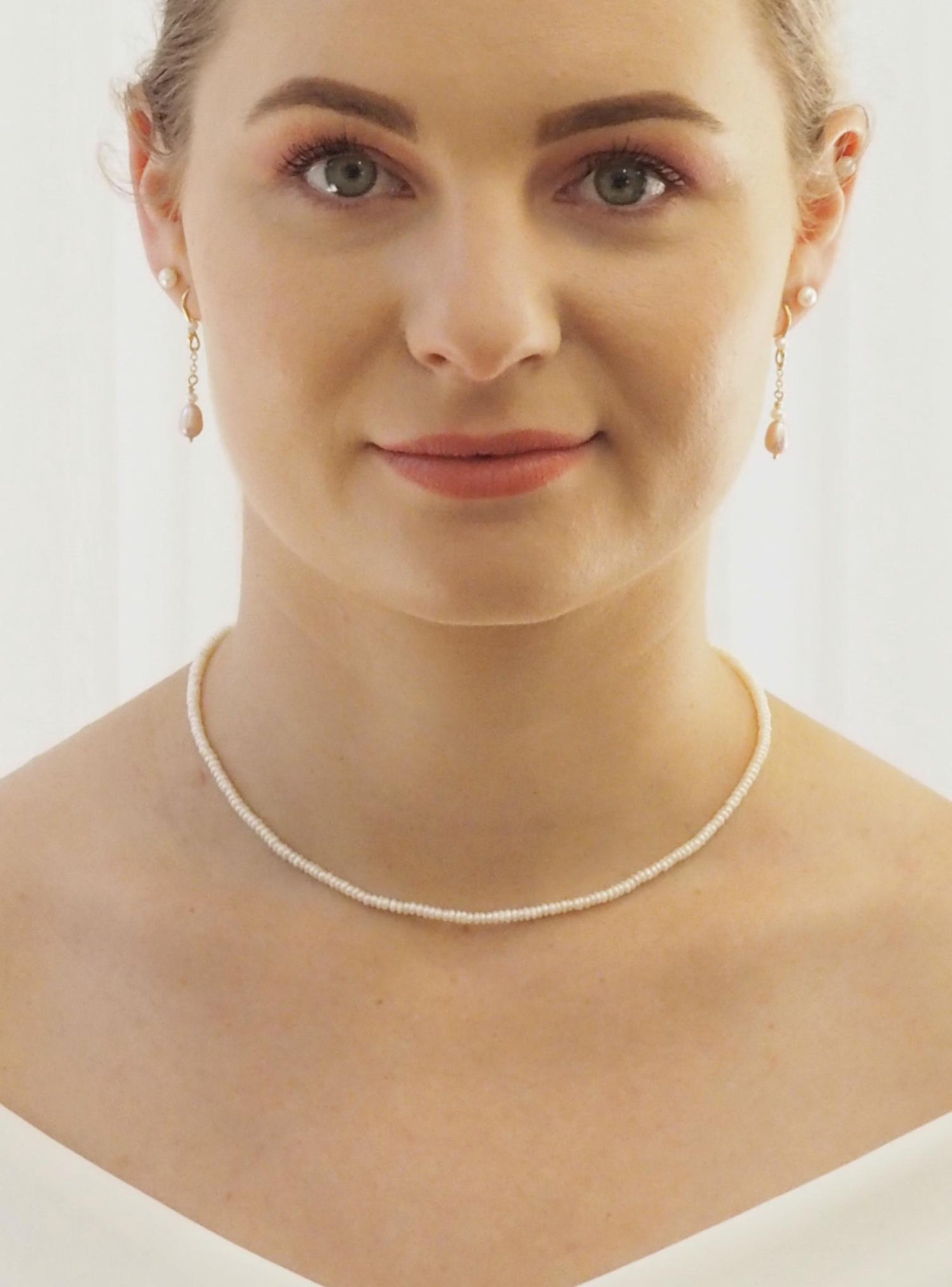 Lulu Teenie Tiny Freshwater Seed Pearl Choker in Necklace