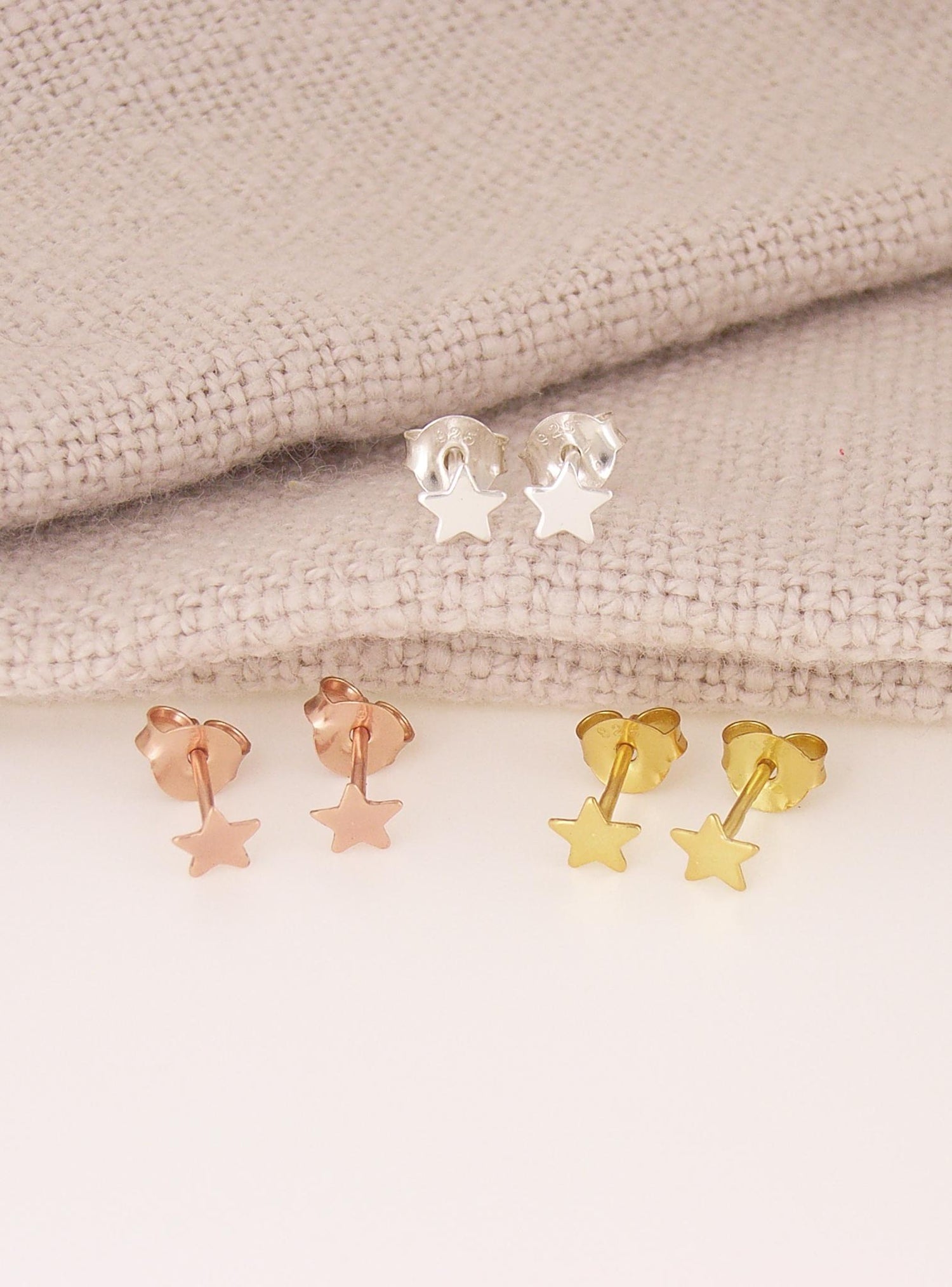 Dakota Small Lucky Star Stud Earrings in Silver