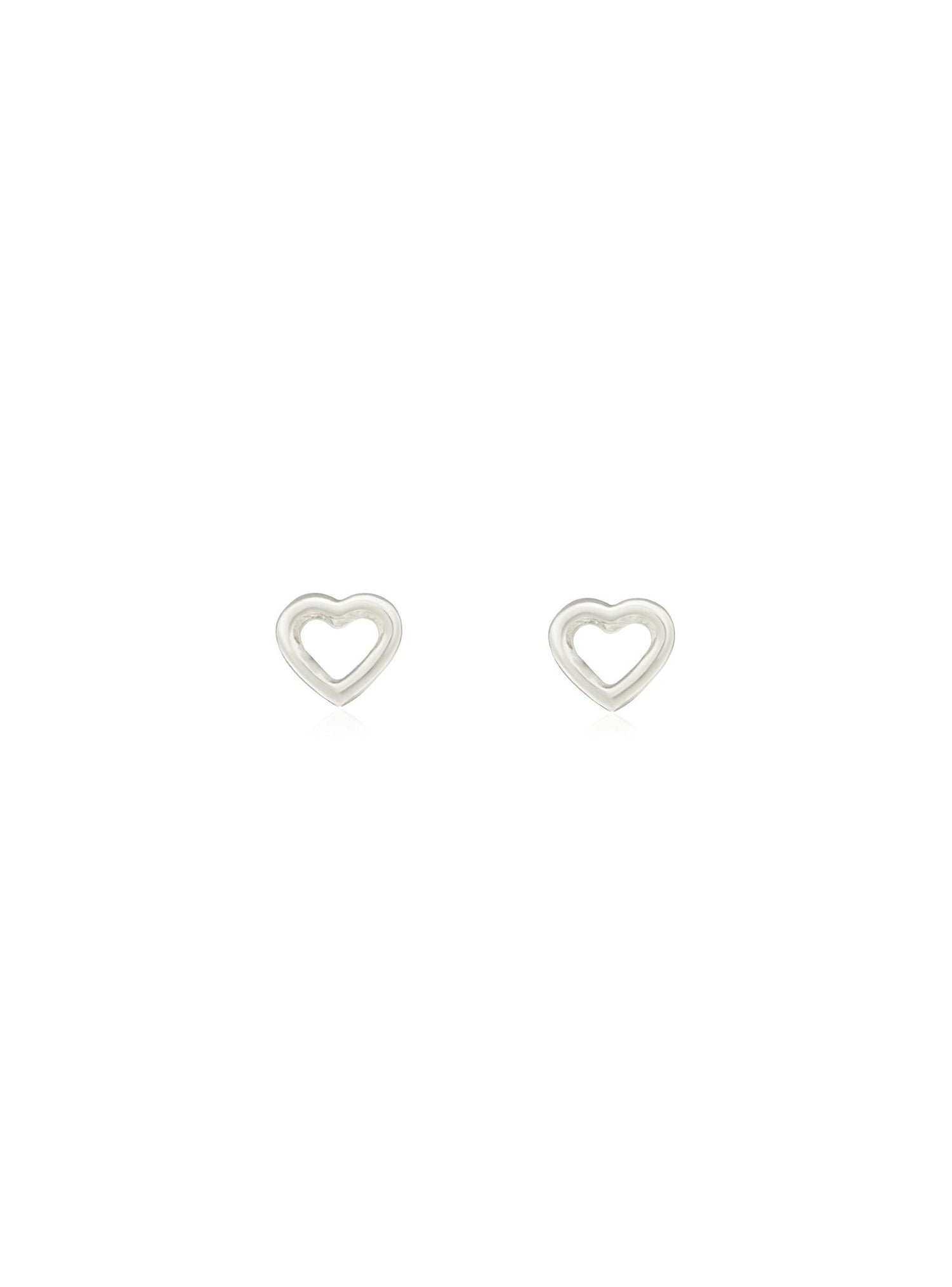 Dakota Tiny Love Heart Stud Earrings in Sterling Silver