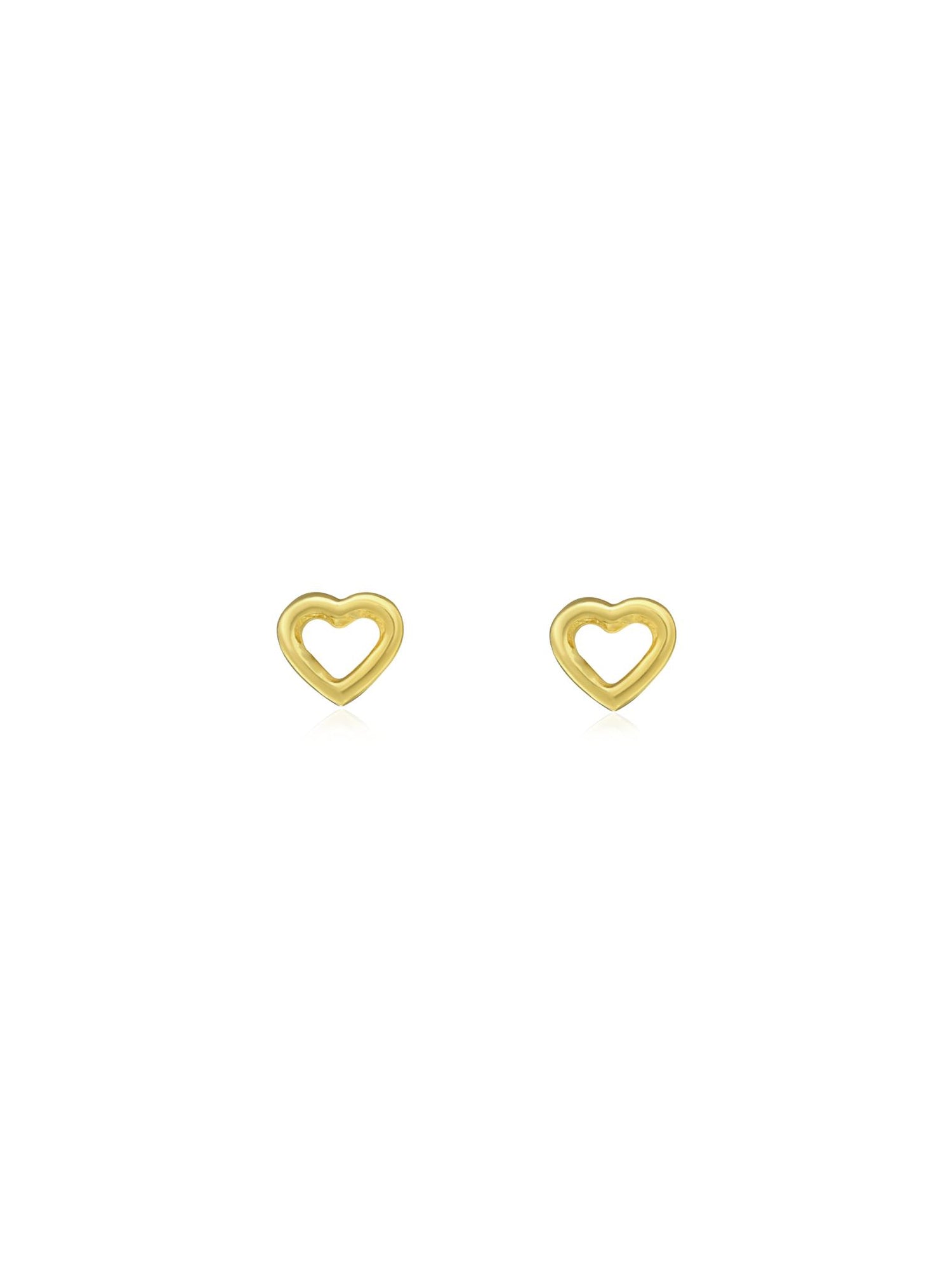 Dakota Tiny Love Heart Stud Earrings in Gold